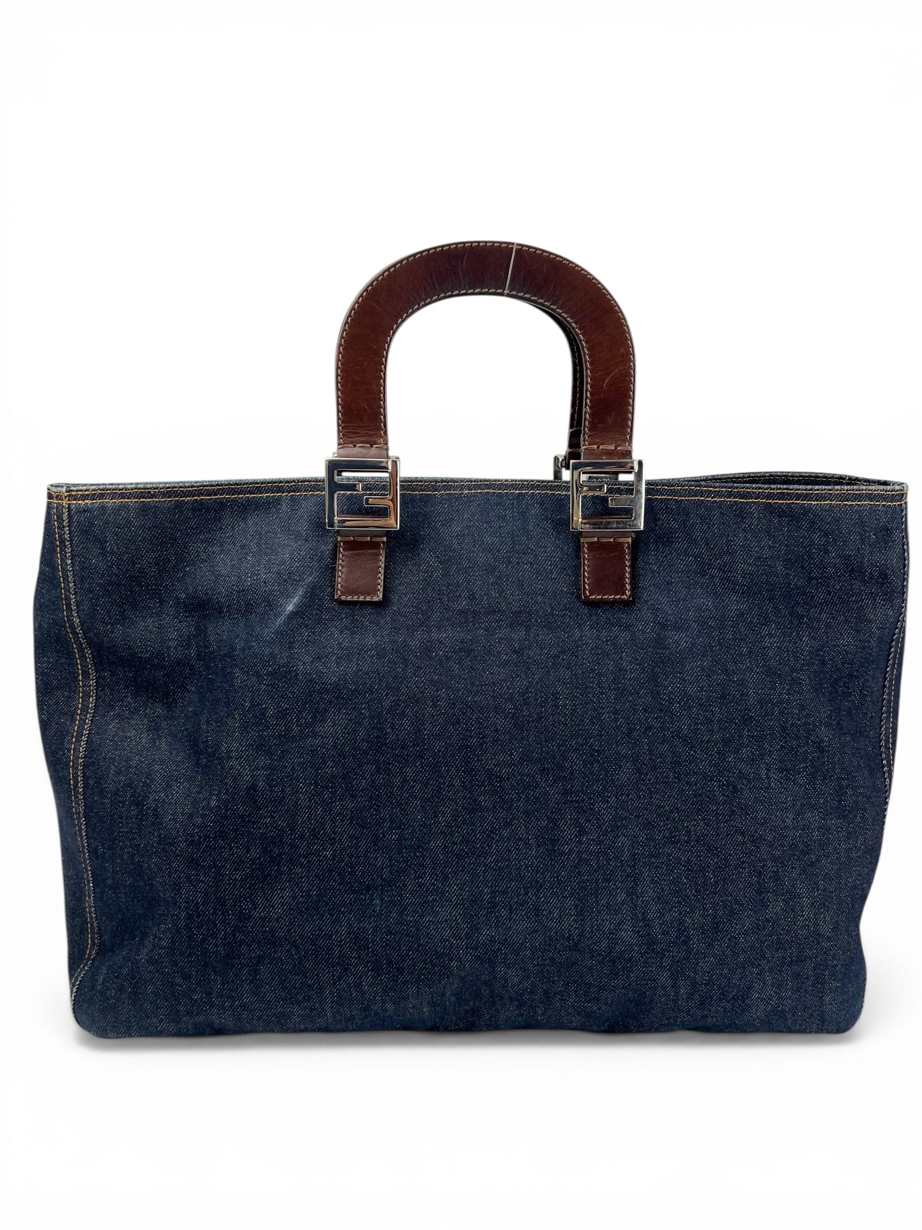 Fendi Denim Top Handle Tote
