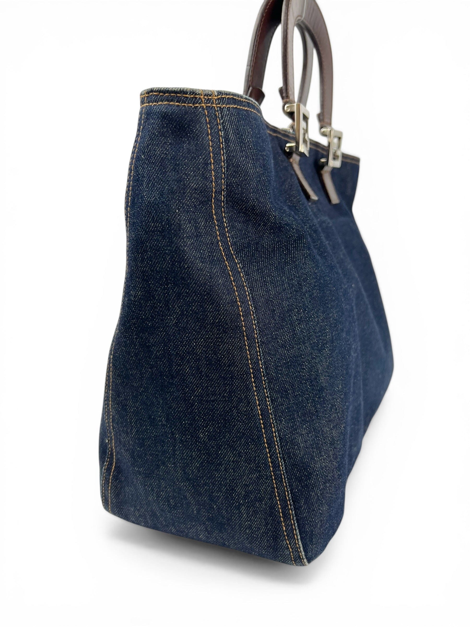 Fendi Denim Top Handle Tote