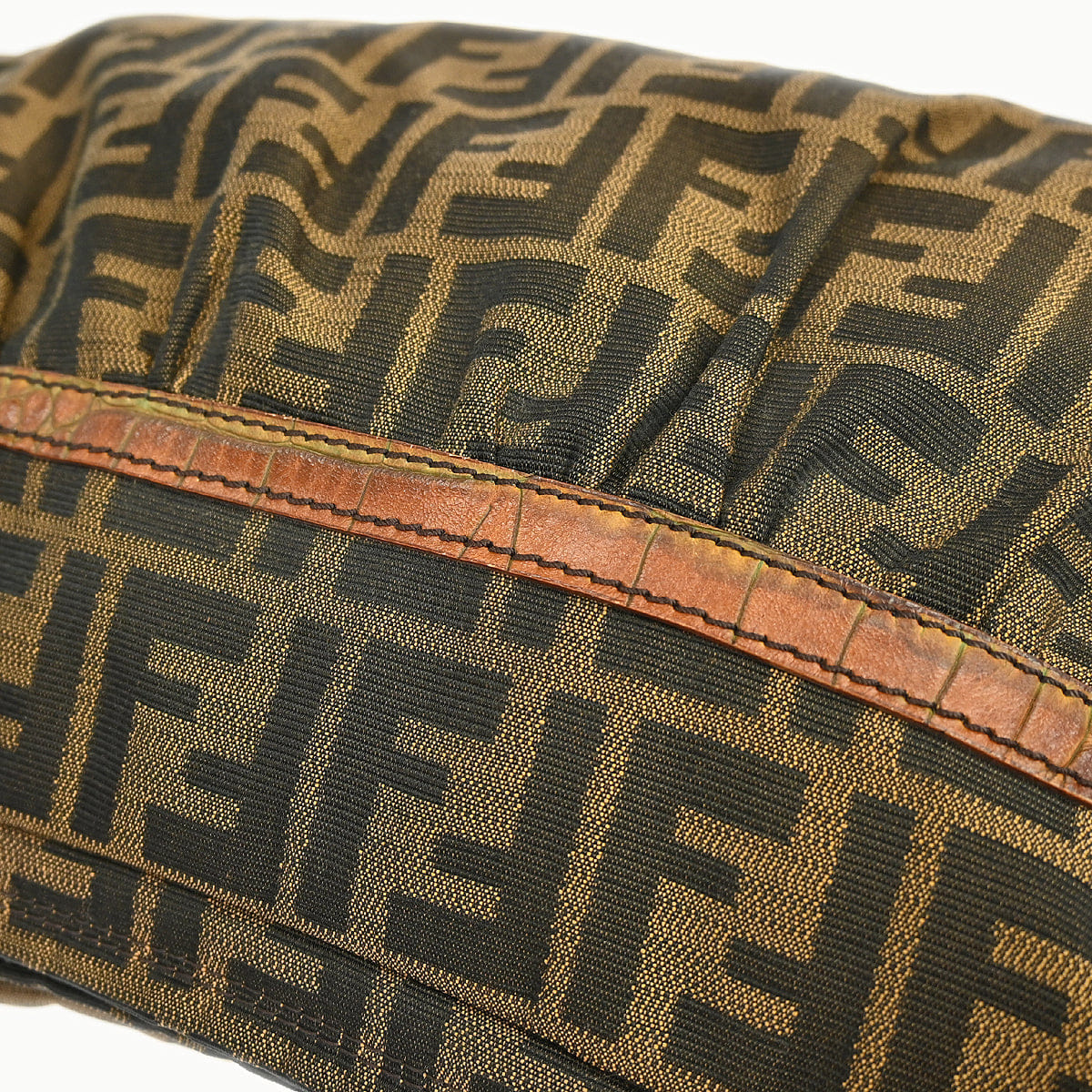 Fendi * Brown Zucca Crocodile Chef Hobo Handbag