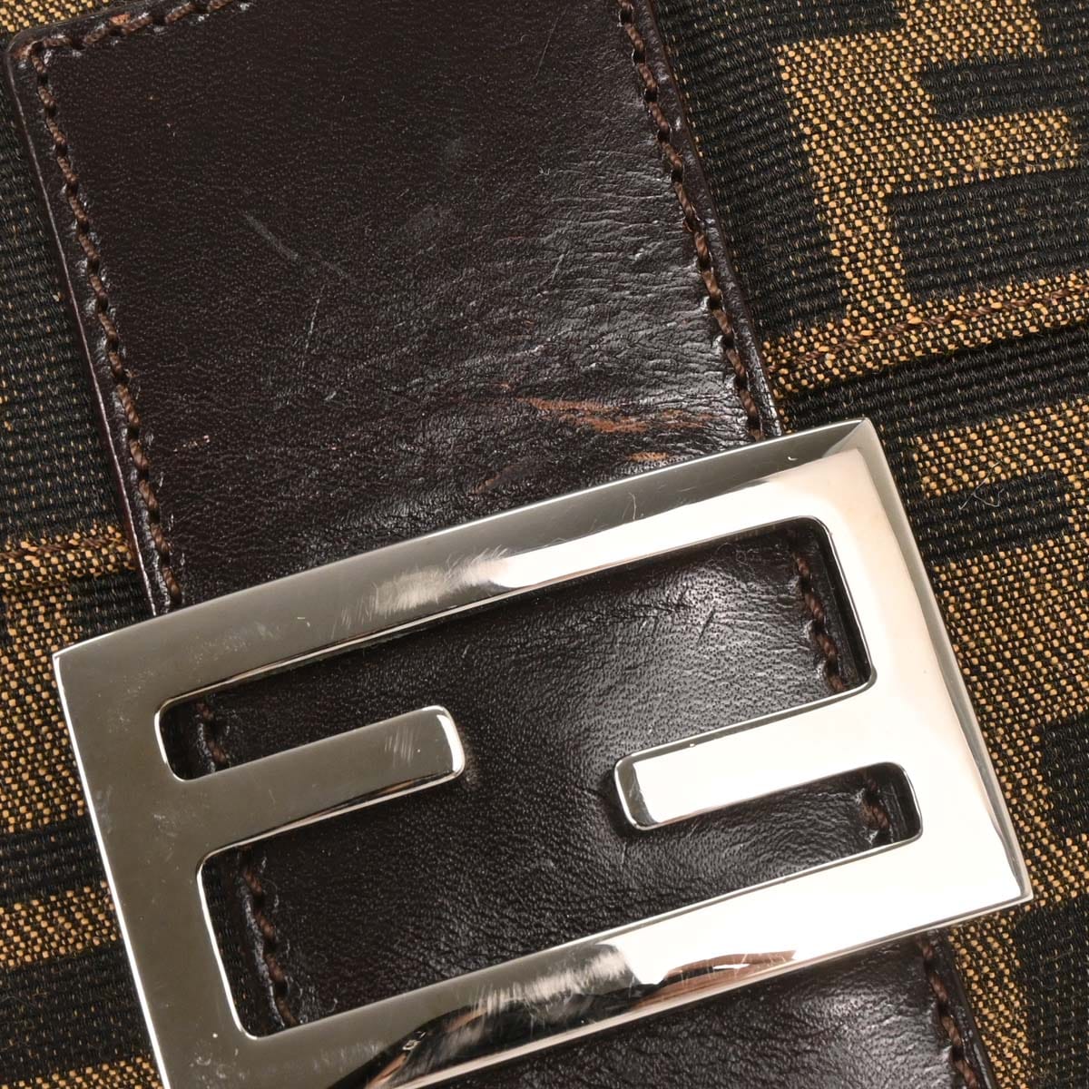 Fendi Brown Zucca Baguette Handbag