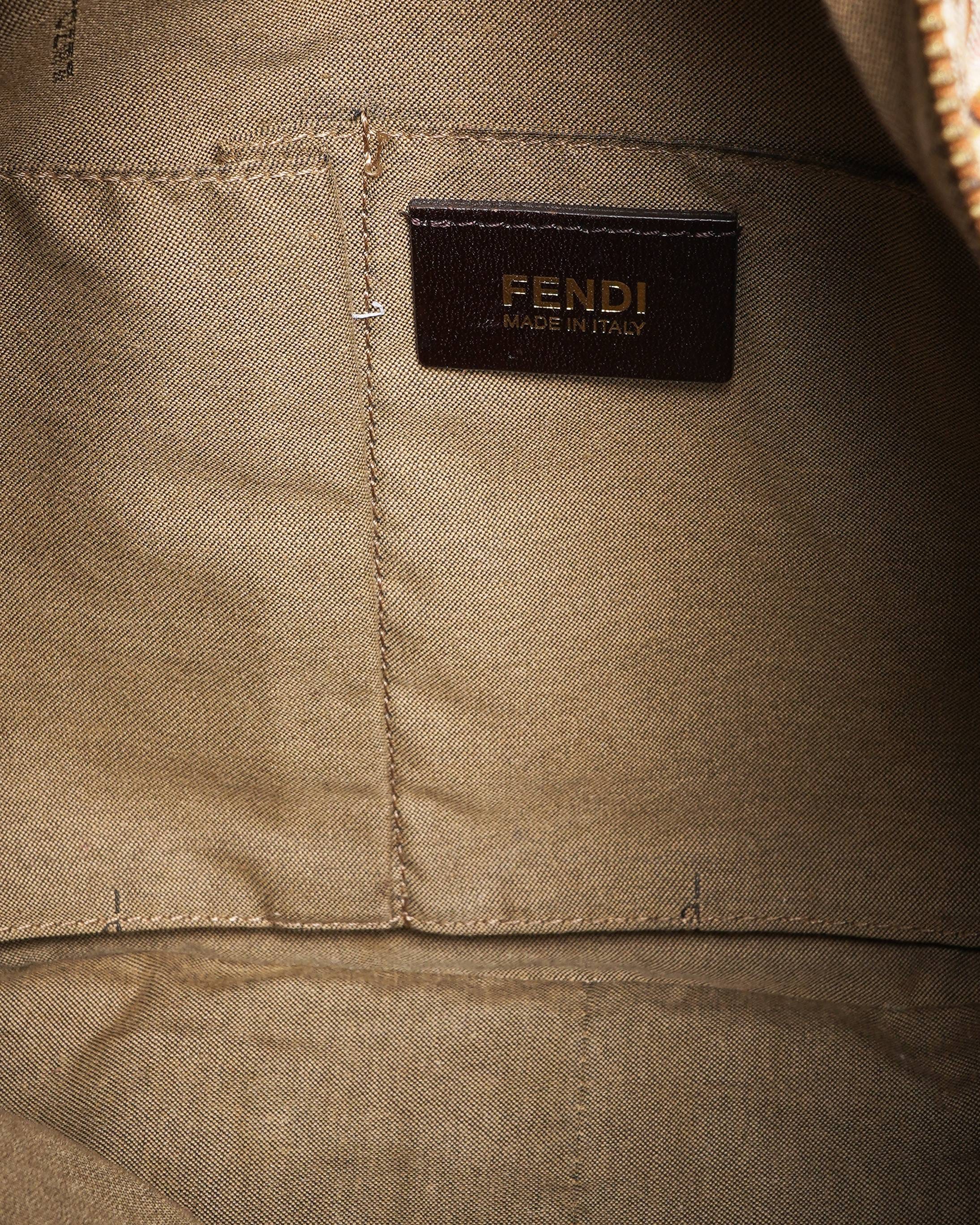 Fendi Zucca Print Drawstring Tote