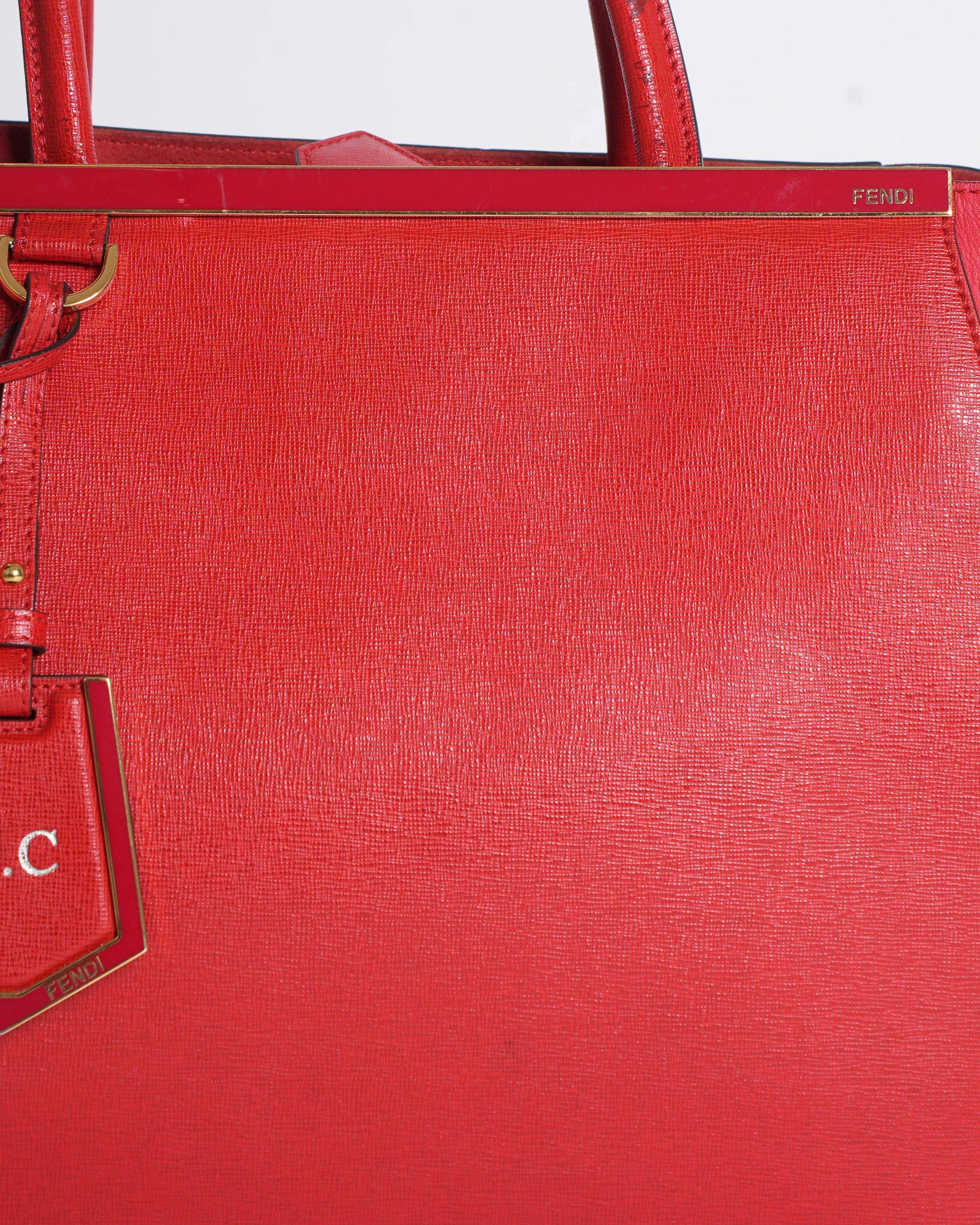Fendi Red 2Jours Tote