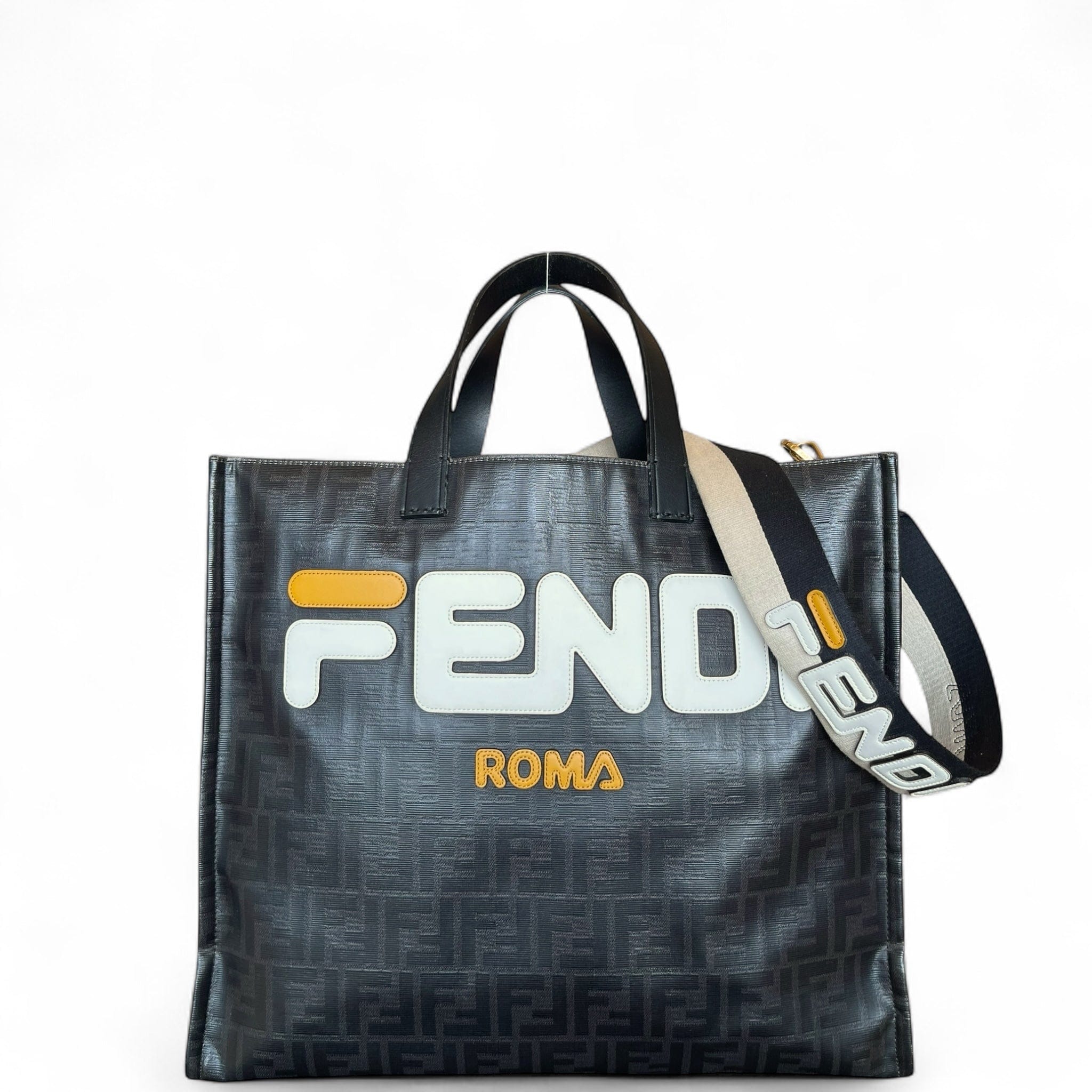 Fendi Zucca Coated Canvas Mania Shopping Tote