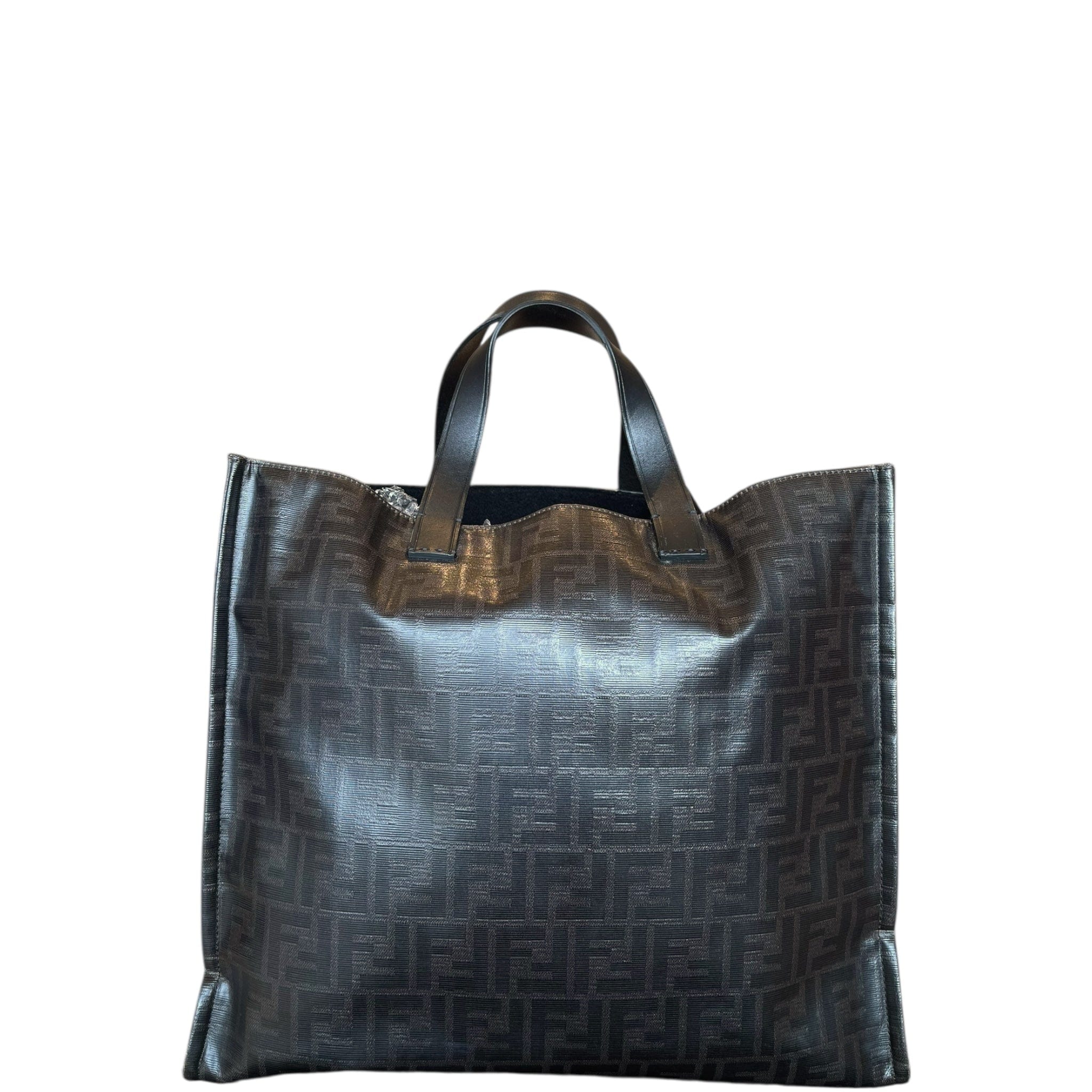 Fendi Zucca Coated Canvas Mania Shopping Tote