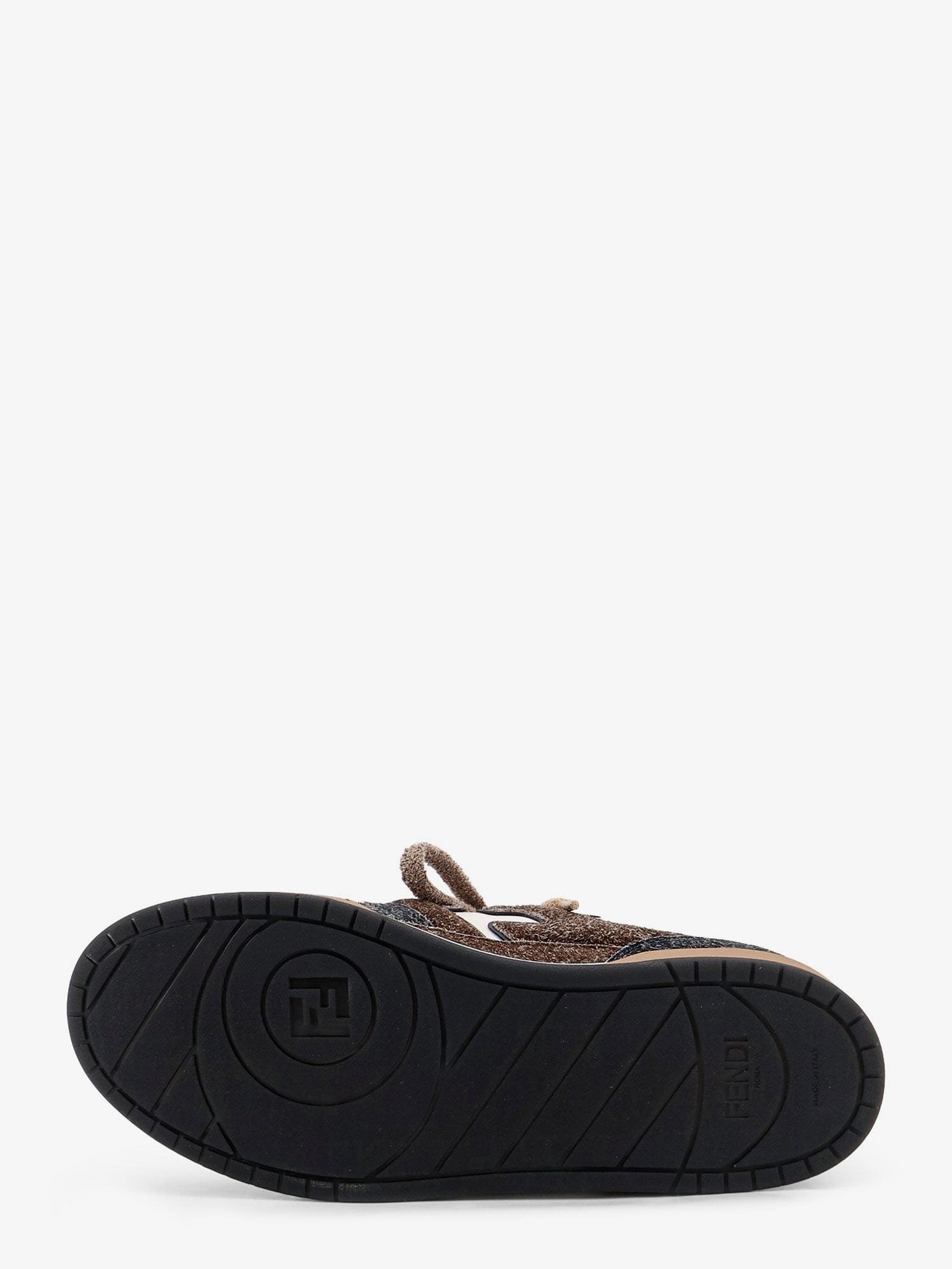Fendi Sneakers Fendi Match in pelle bianca e suede marrone