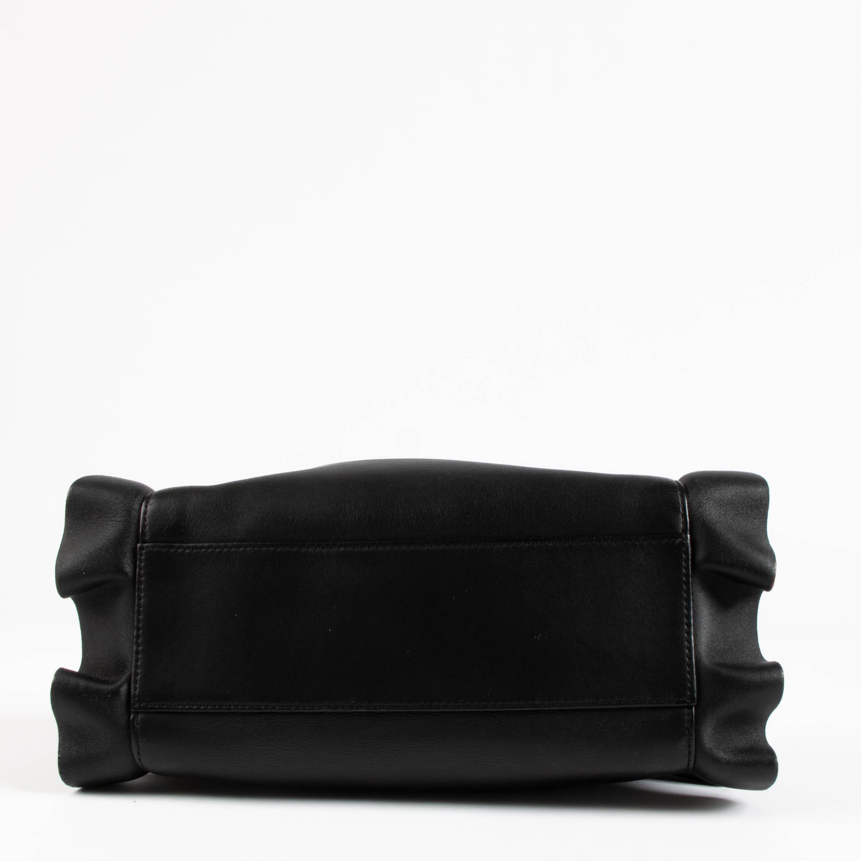 Fendi Black Ruched Mini Peekaboo Bag