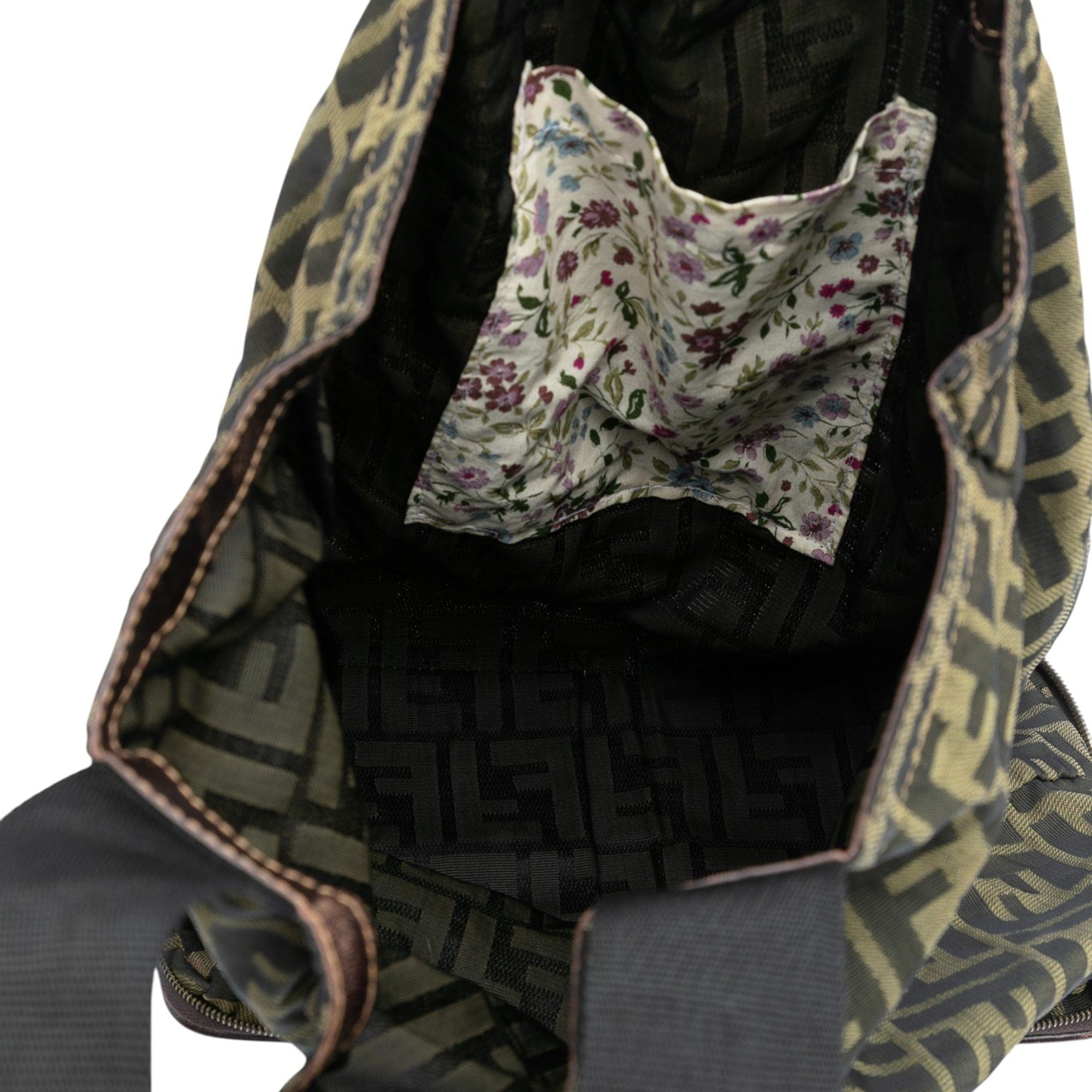Fendi Zucca Canvas and Nylon Foldable Tote