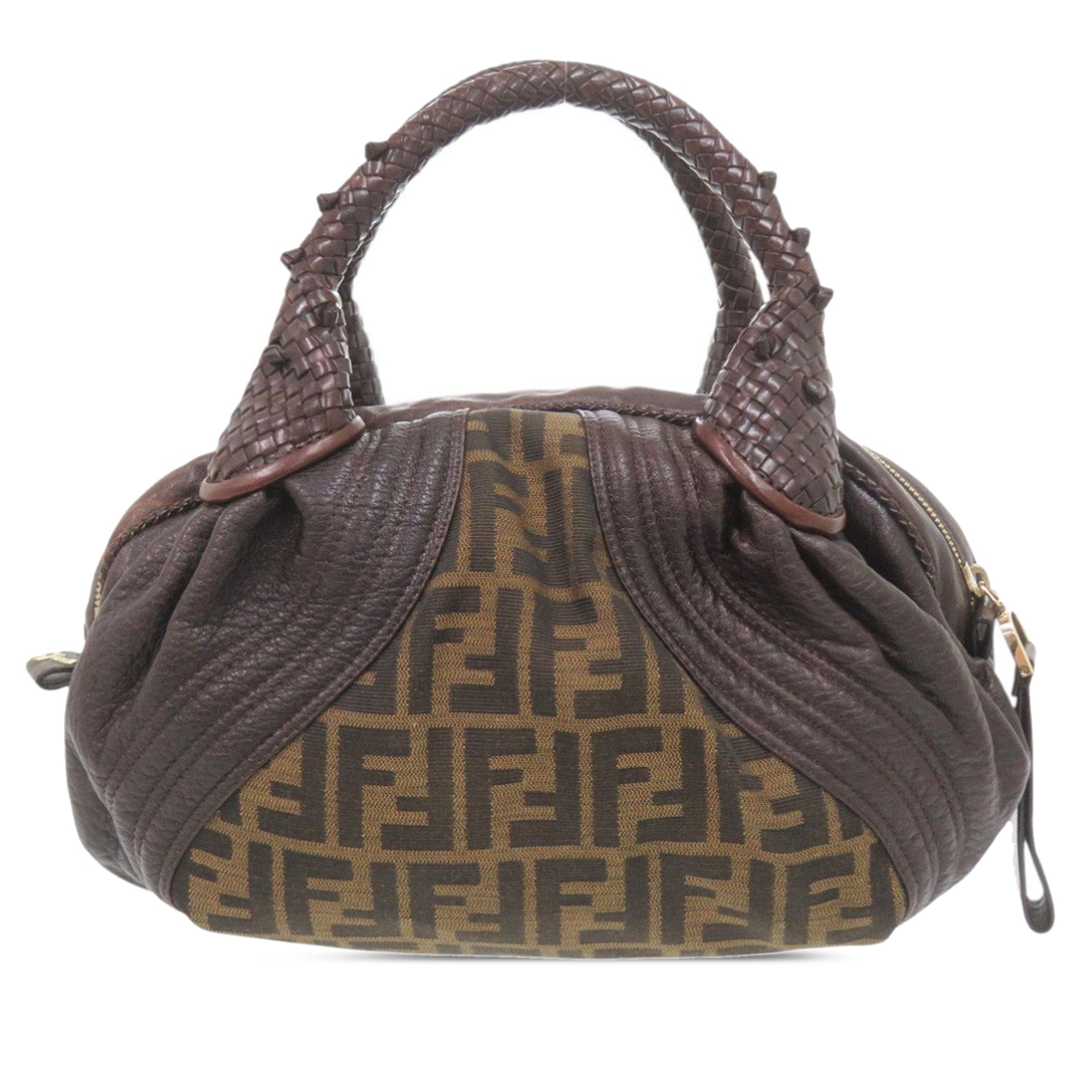 Fendi Mini Zucca Canvas and Leather Spy Handbag