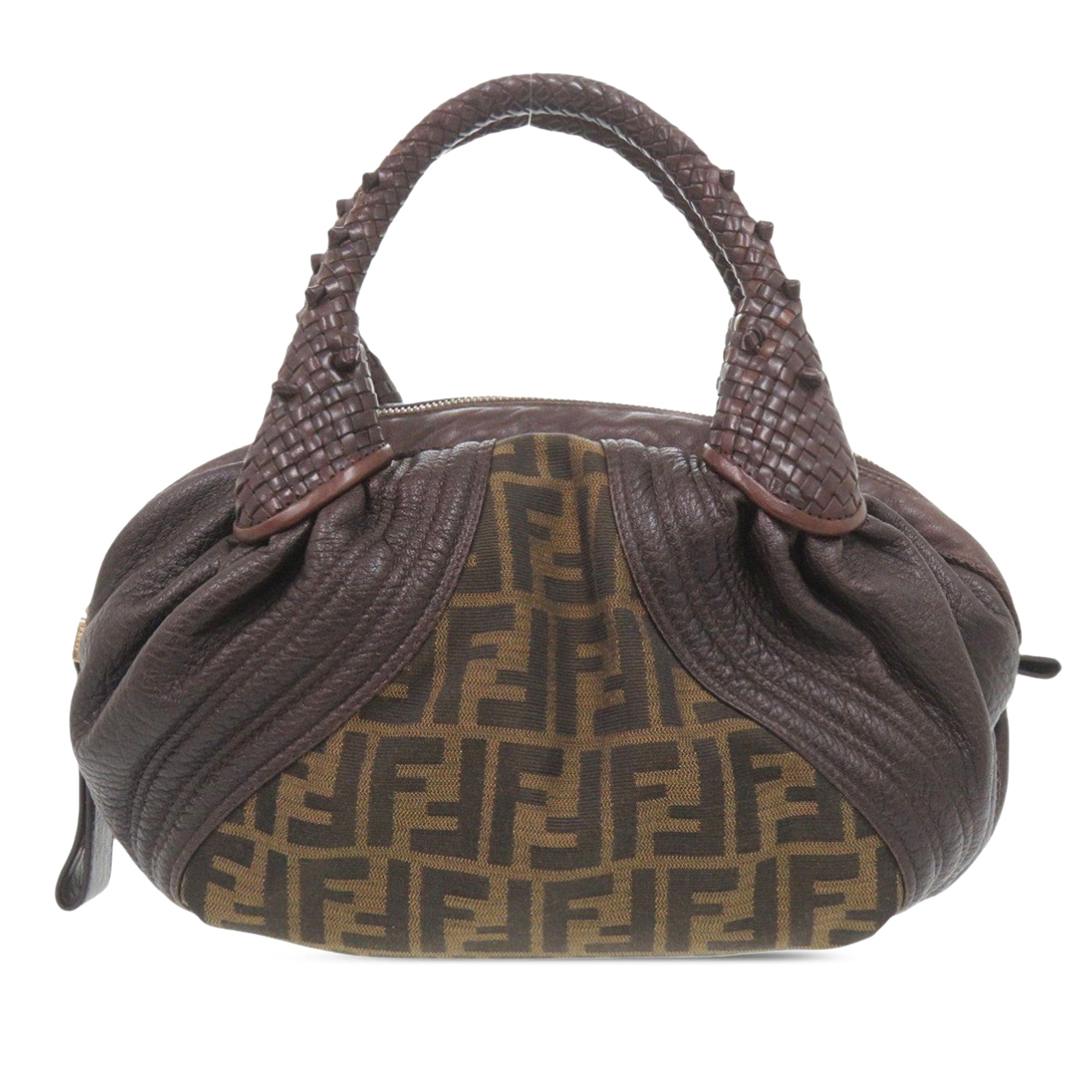Fendi Mini Zucca Canvas and Leather Spy Handbag