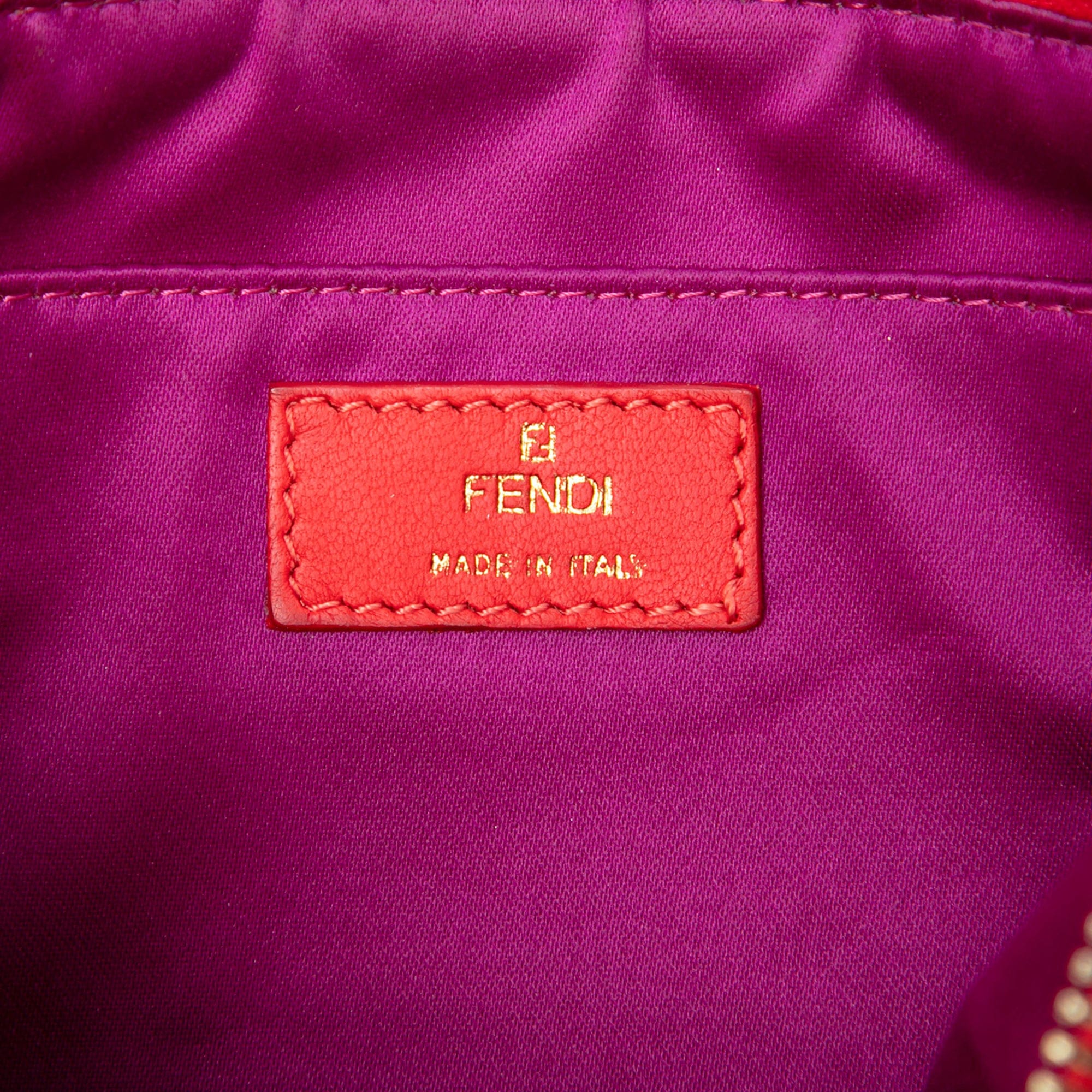 Fendi Zucchino Embossed Nappa Tassel Handbag