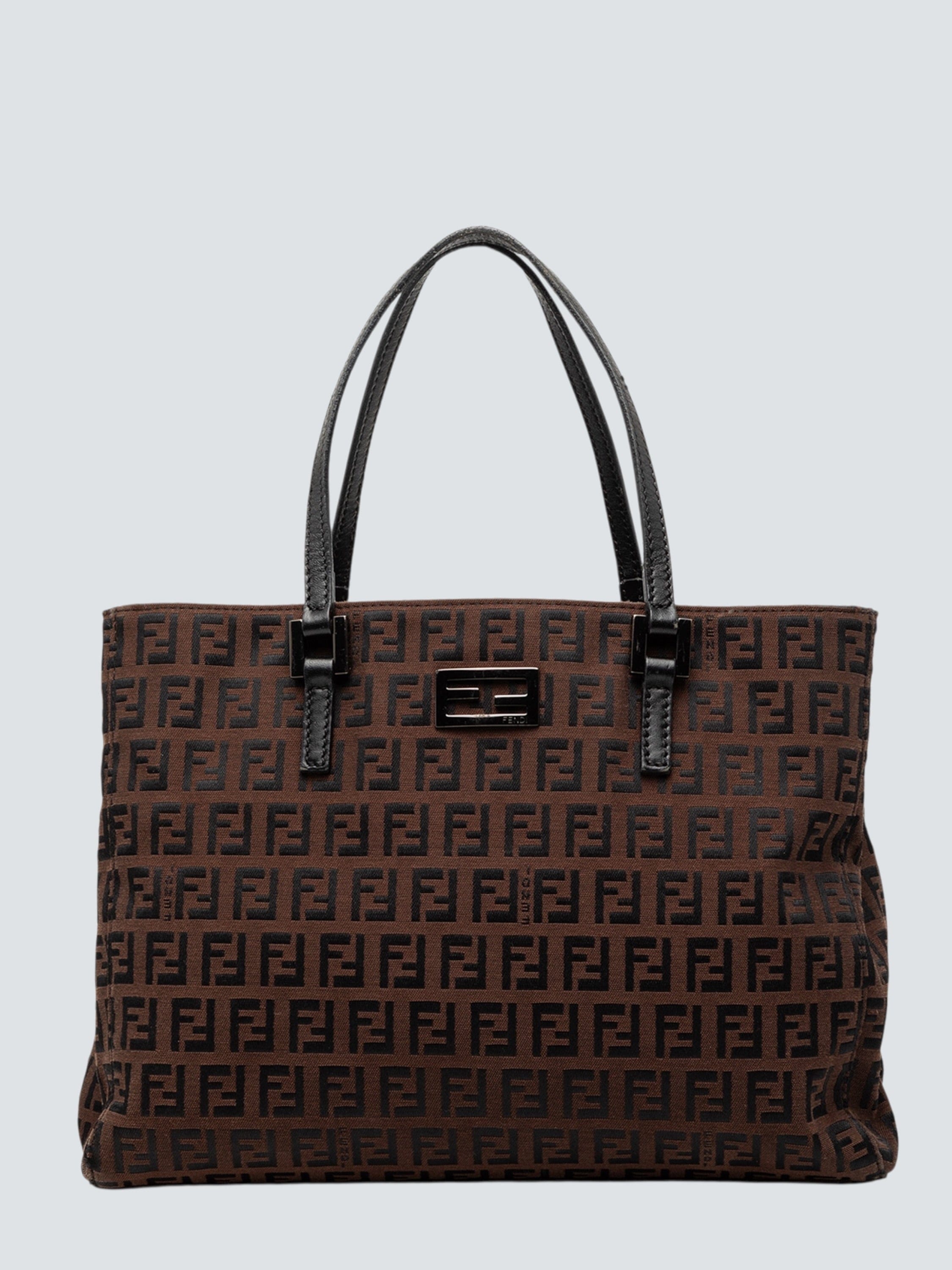 Fendi Brown Zucca Canvas Small Tote