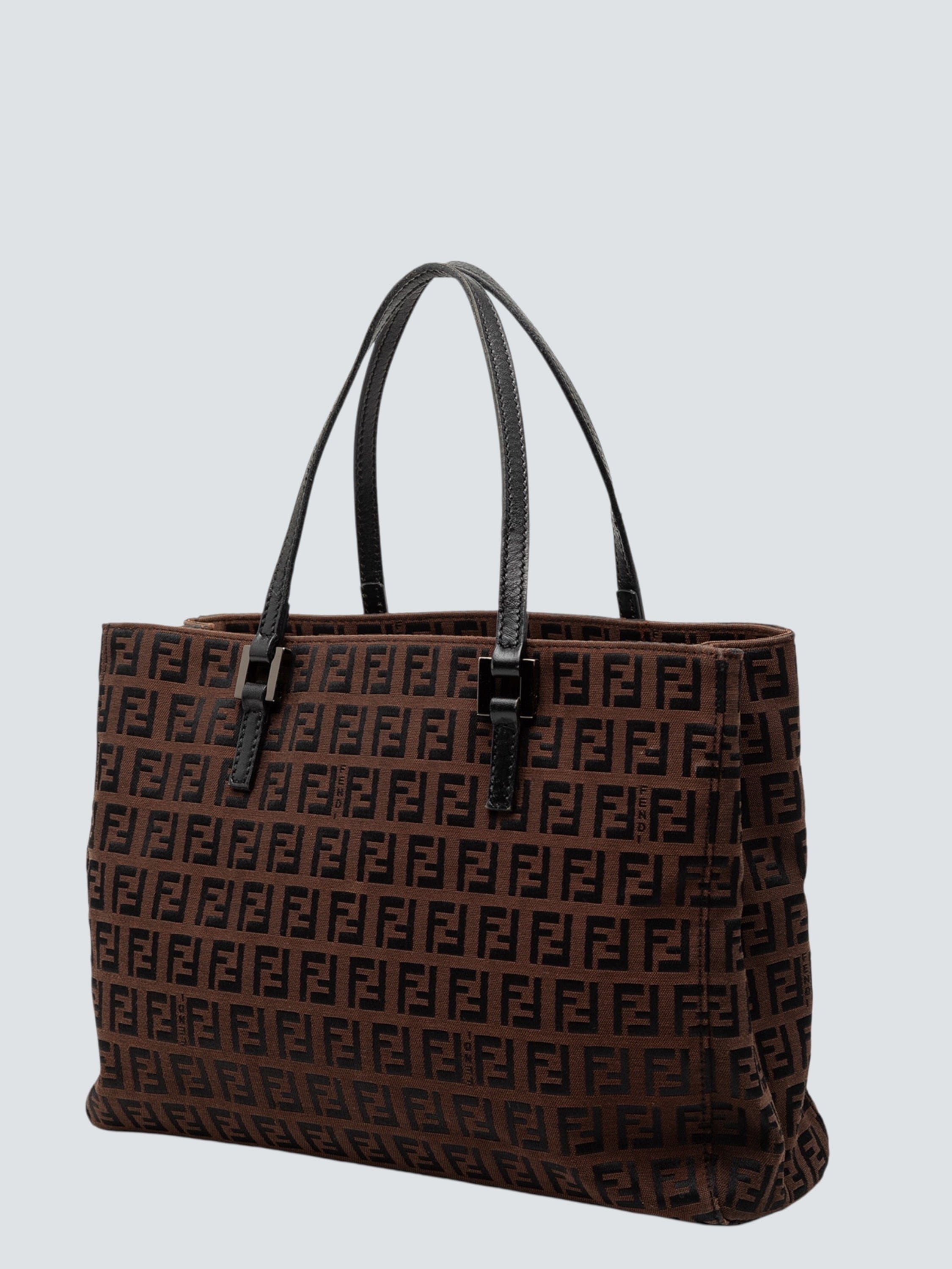 Fendi Brown Zucca Canvas Small Tote