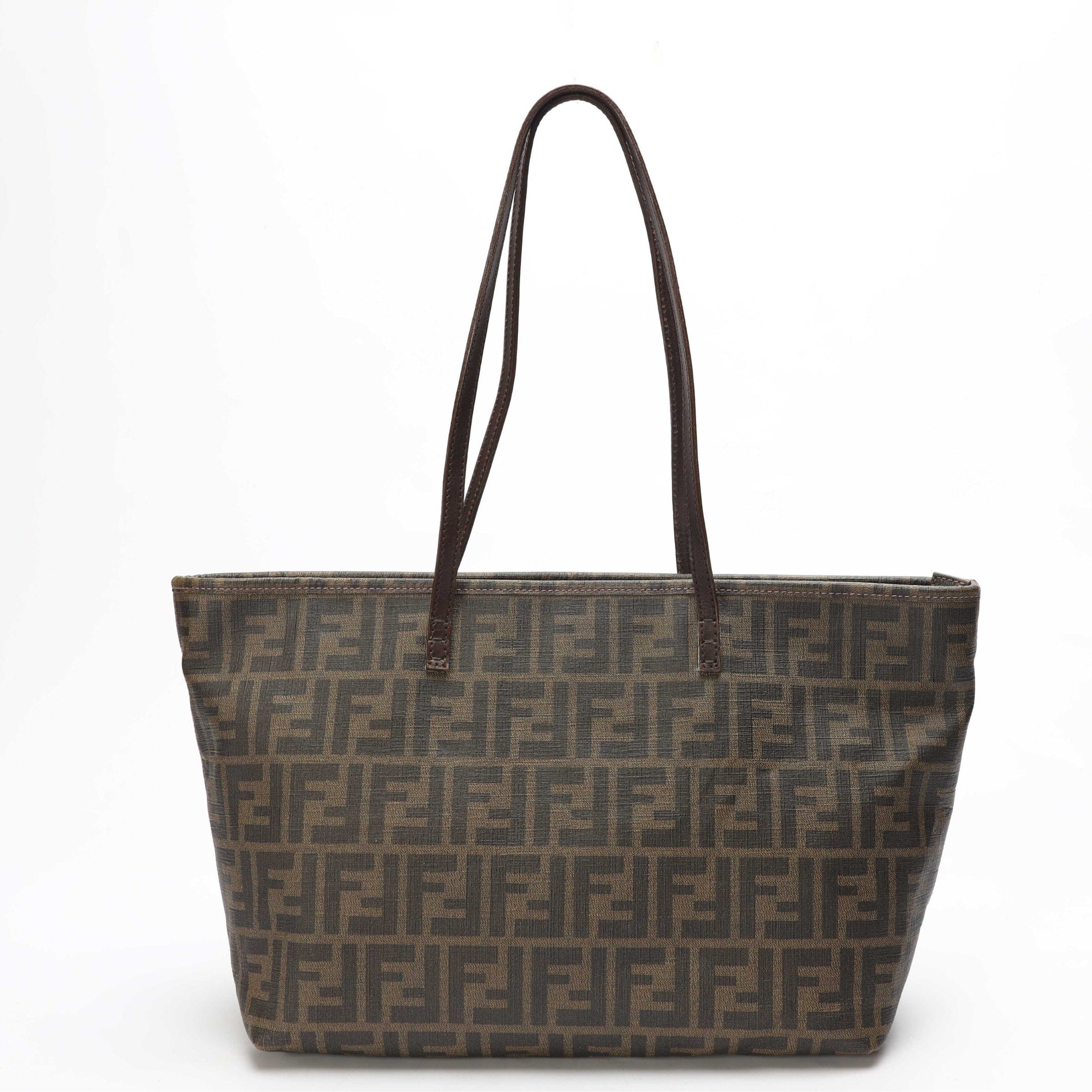 Fendi Tobacco Brown FF Shopper Tote