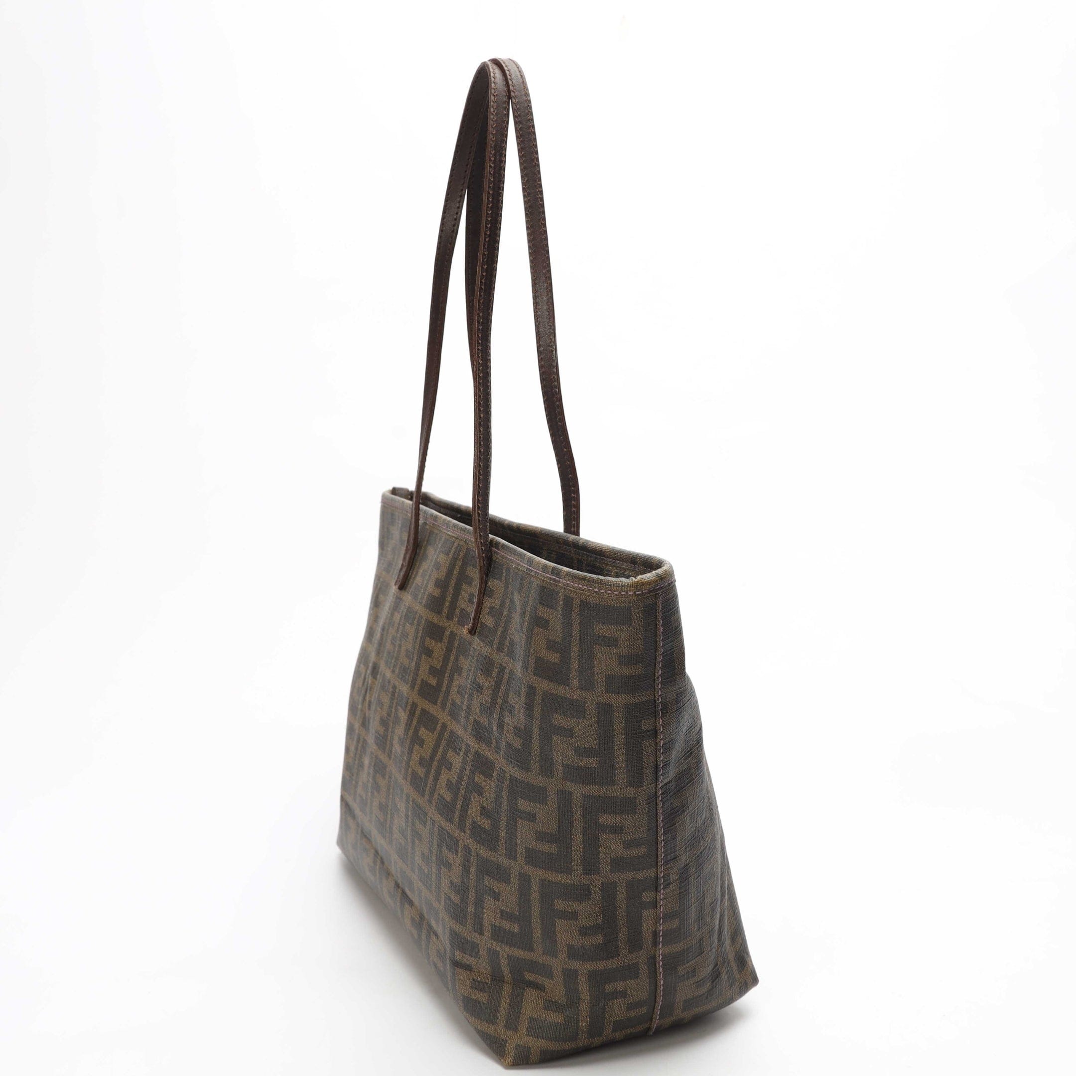 Fendi Tobacco Brown FF Shopper Tote