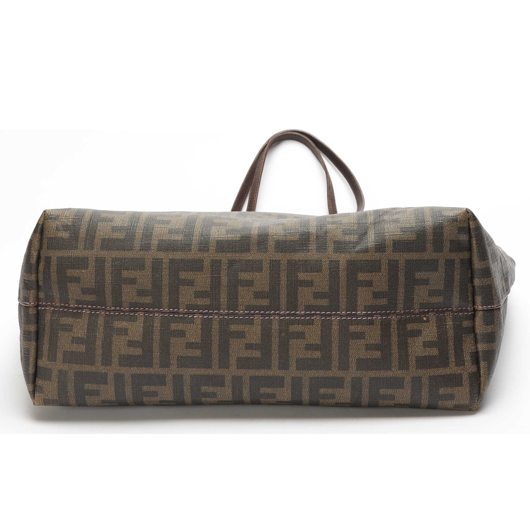 Fendi Tobacco Brown FF Shopper Tote