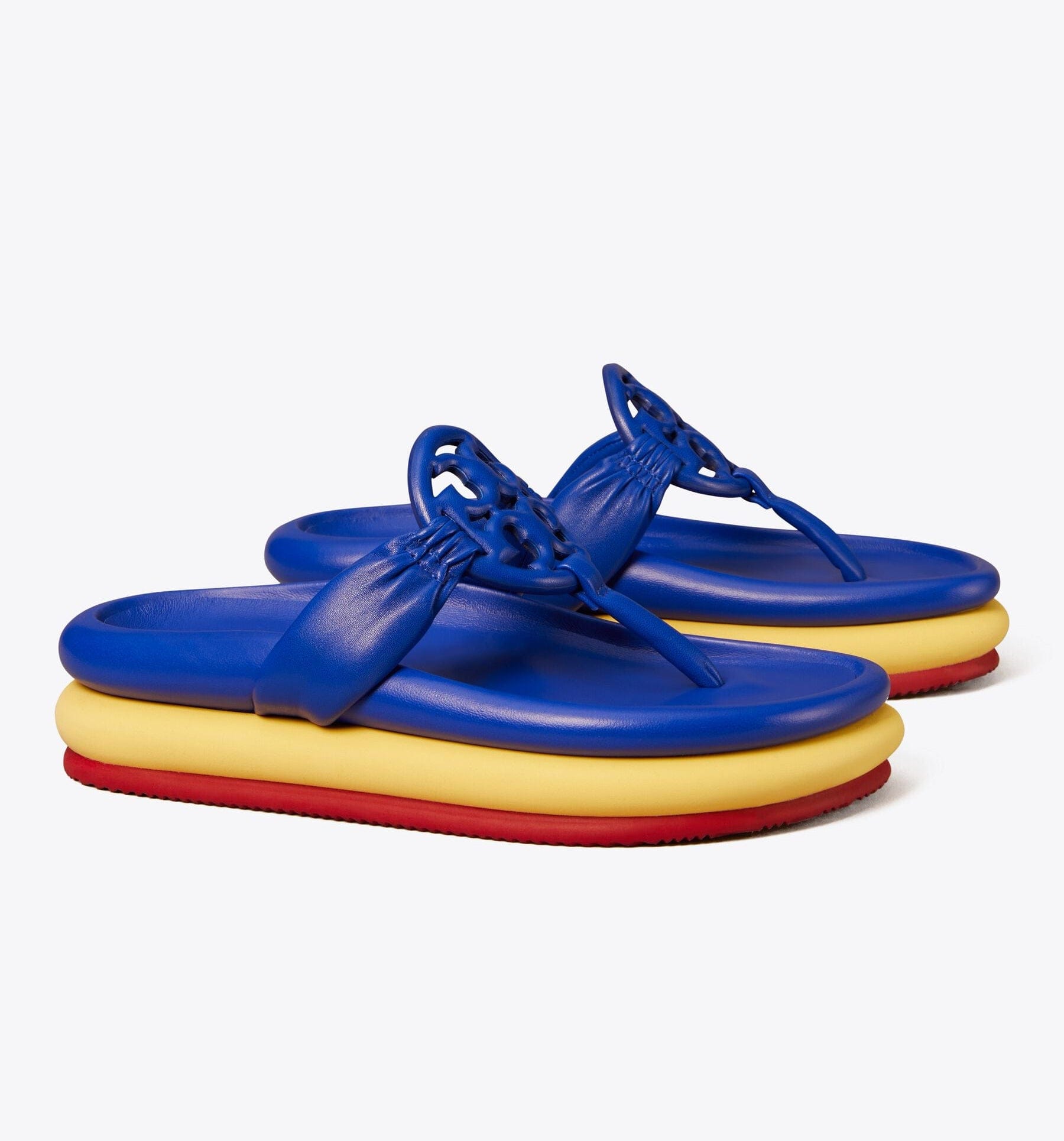 Tory Burch Women's Miller Cloud Puff Sandals Blue Multicoloured