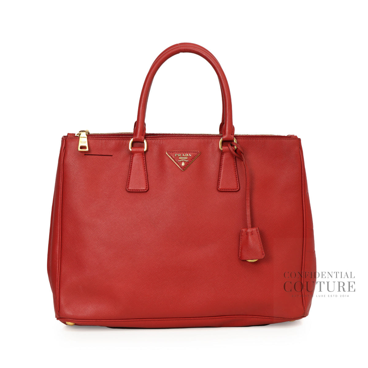 Prada Galleria Large Red Saffiano Leather Bag