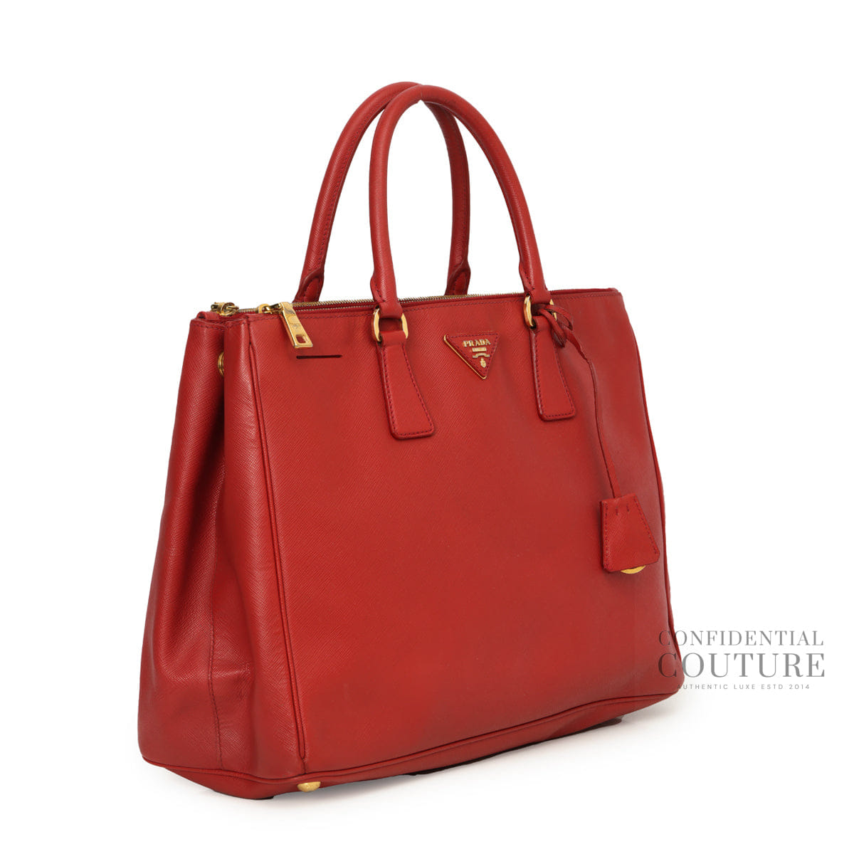 Prada Galleria Large Red Saffiano Leather Bag
