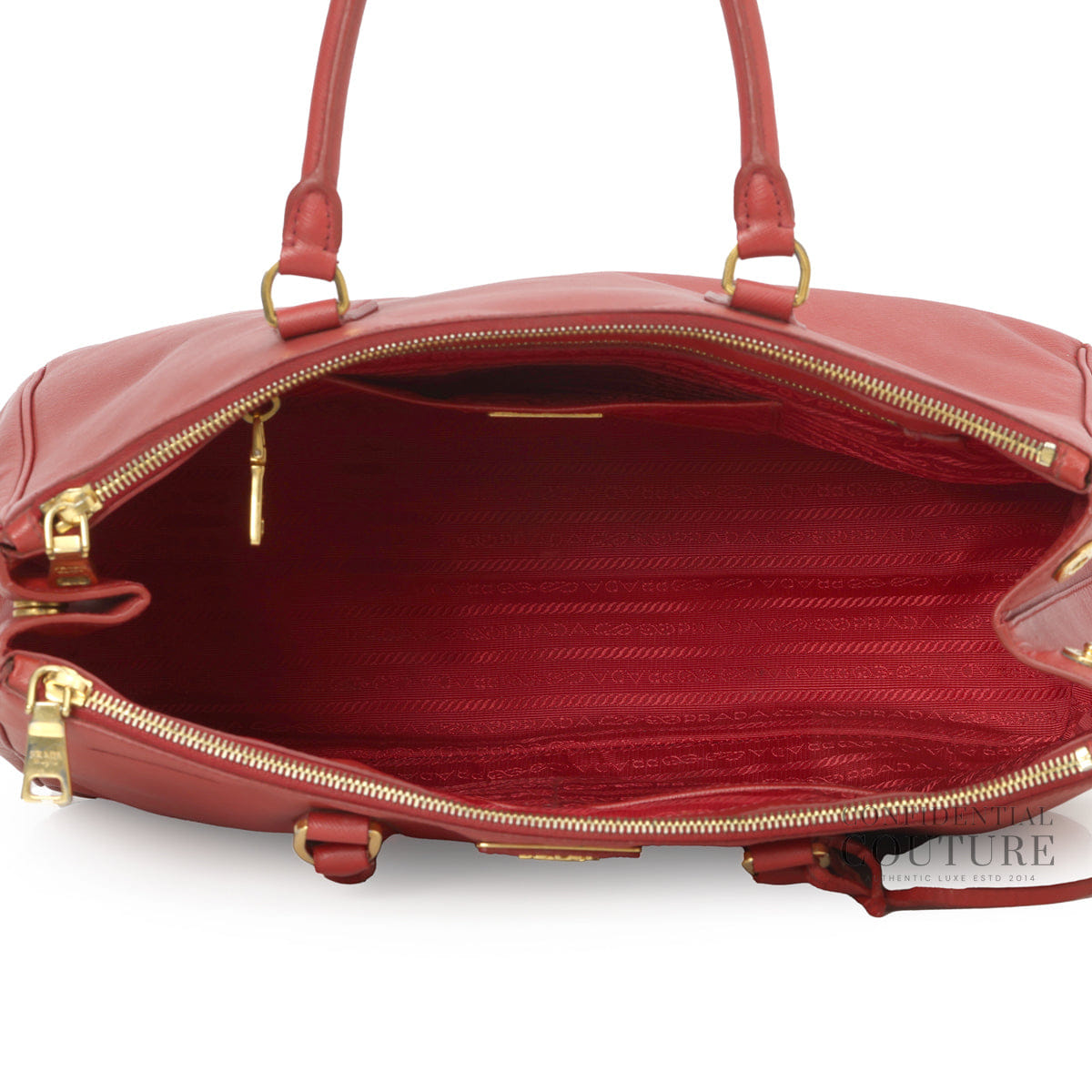 Prada Galleria Large Red Saffiano Leather Bag