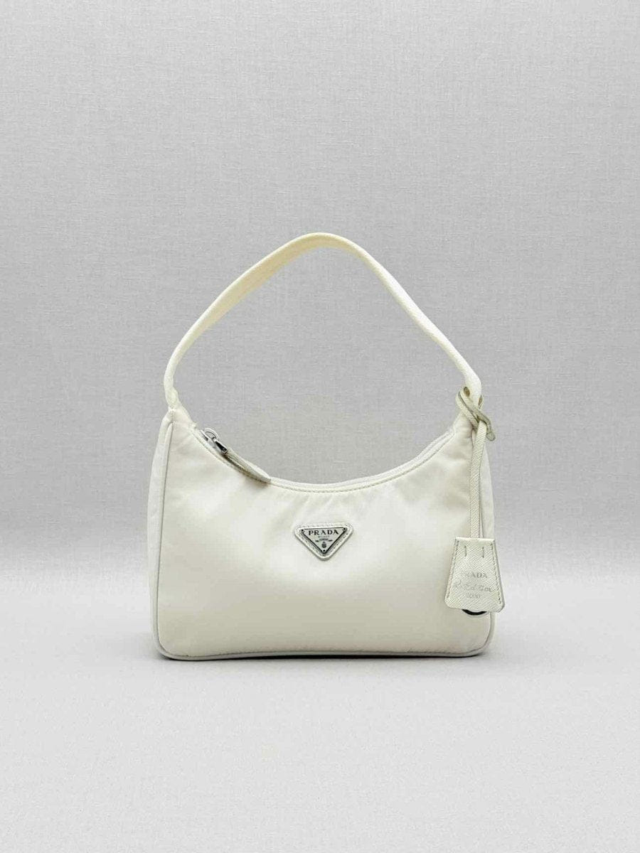 Prada Re - Nylon Off - white Hobo bag