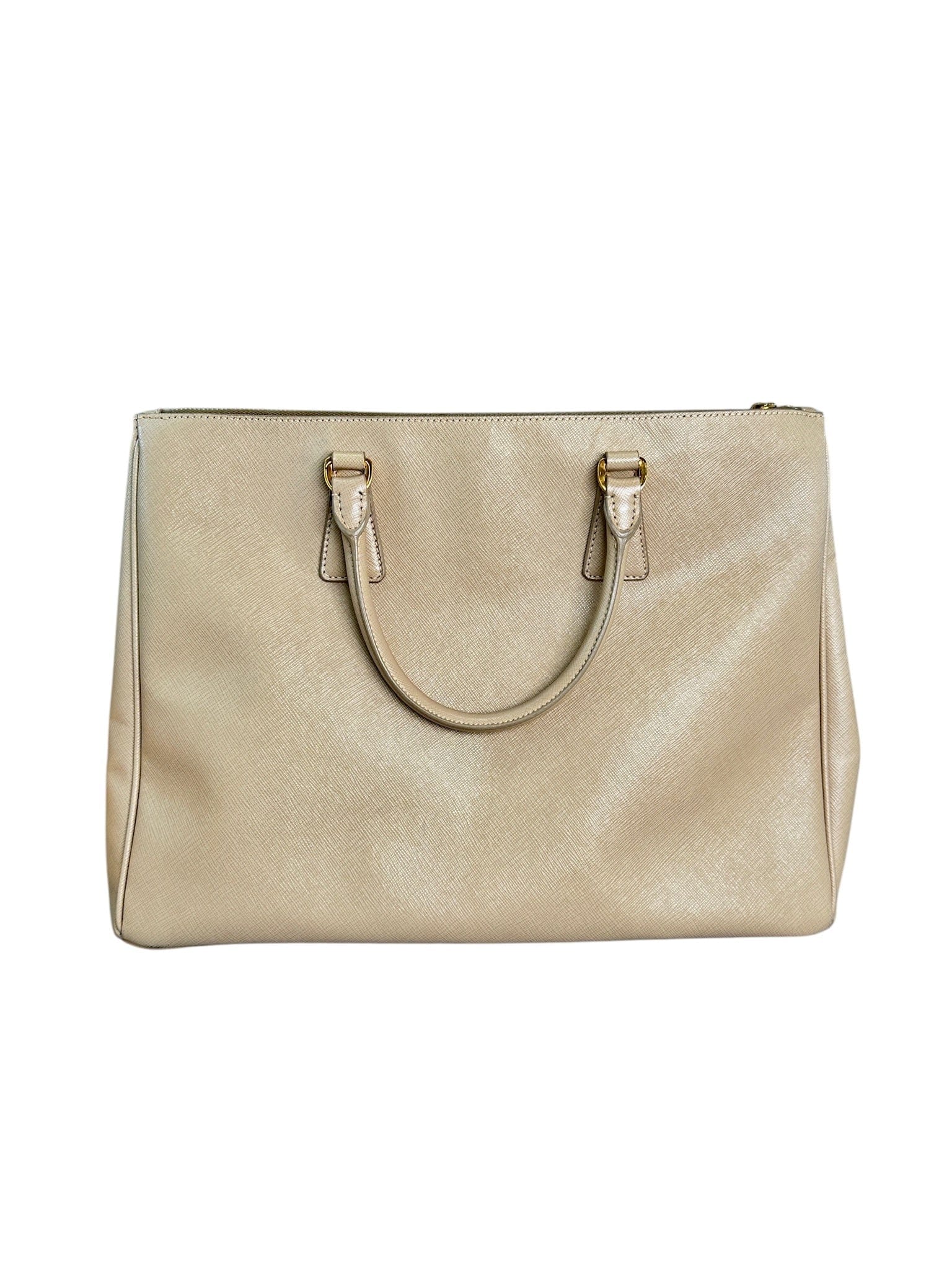 Prada Large Nude Saffiano Bag