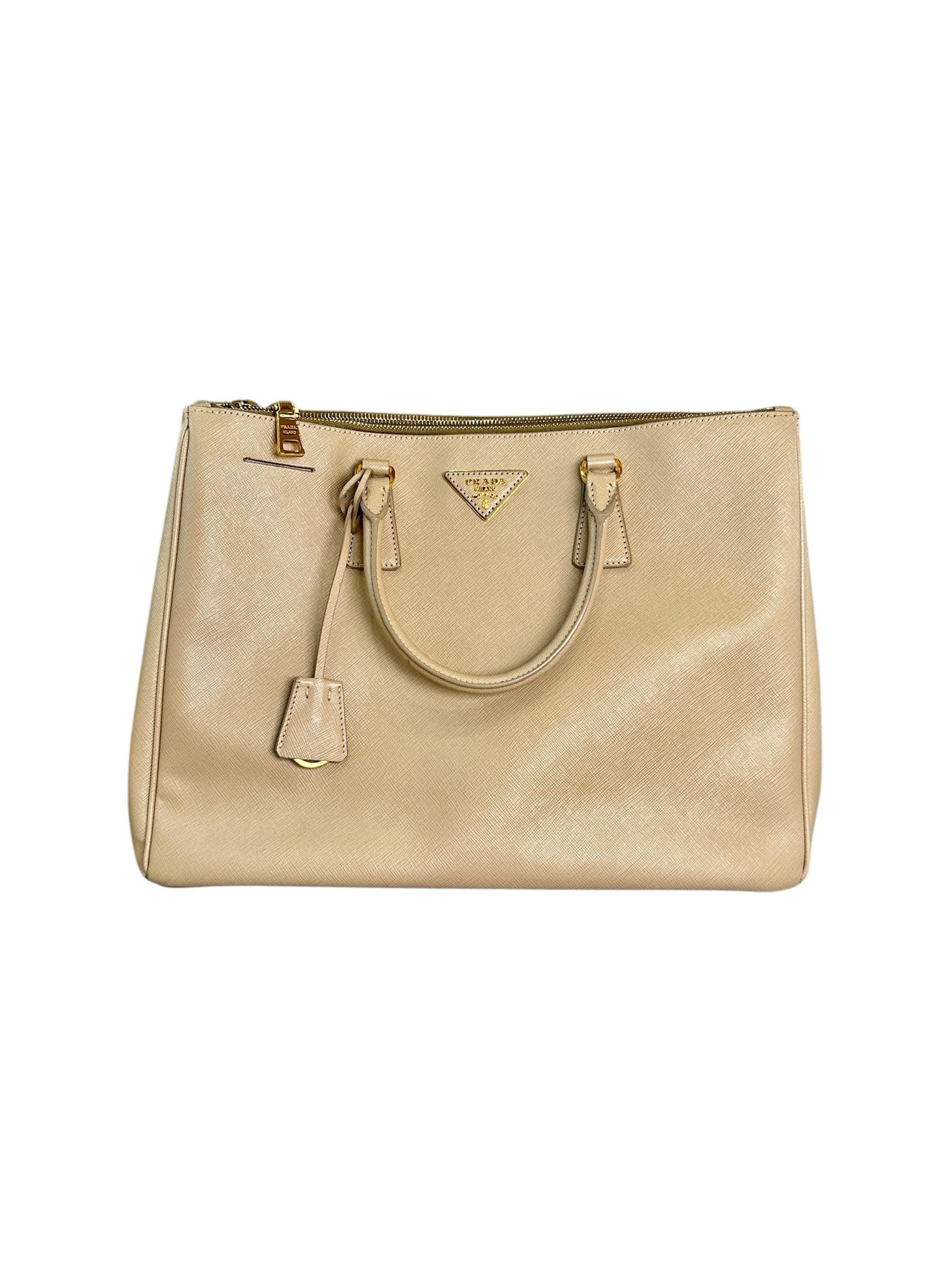 Prada Large Nude Saffiano Bag