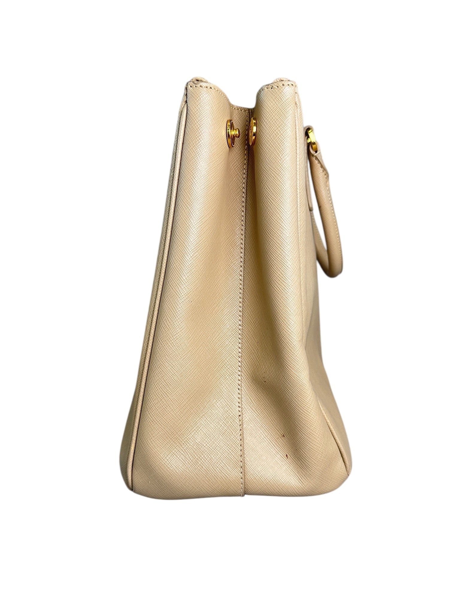 Prada Large Nude Saffiano Bag