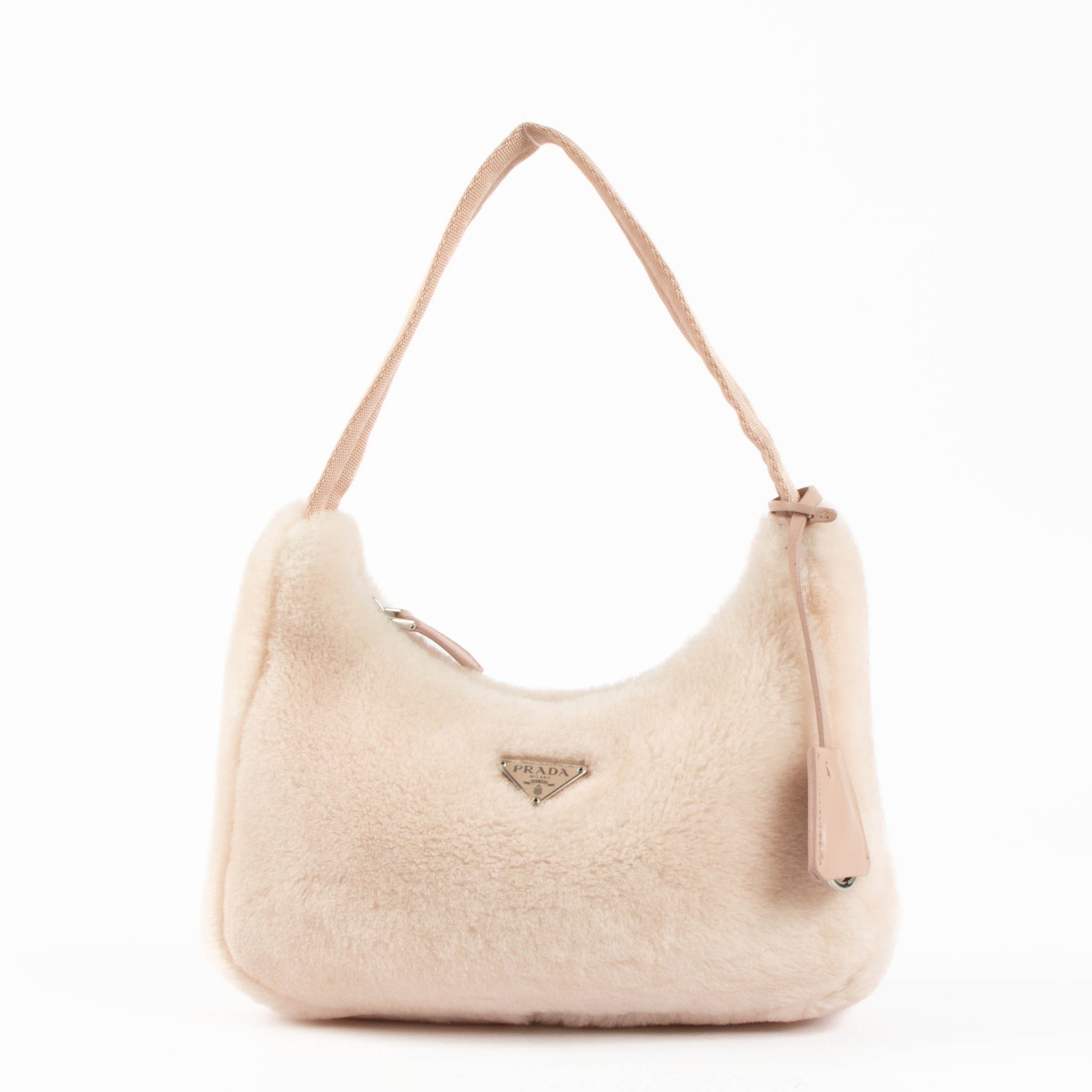 Prada Pink Re - Edition 2000 Shearling Bag