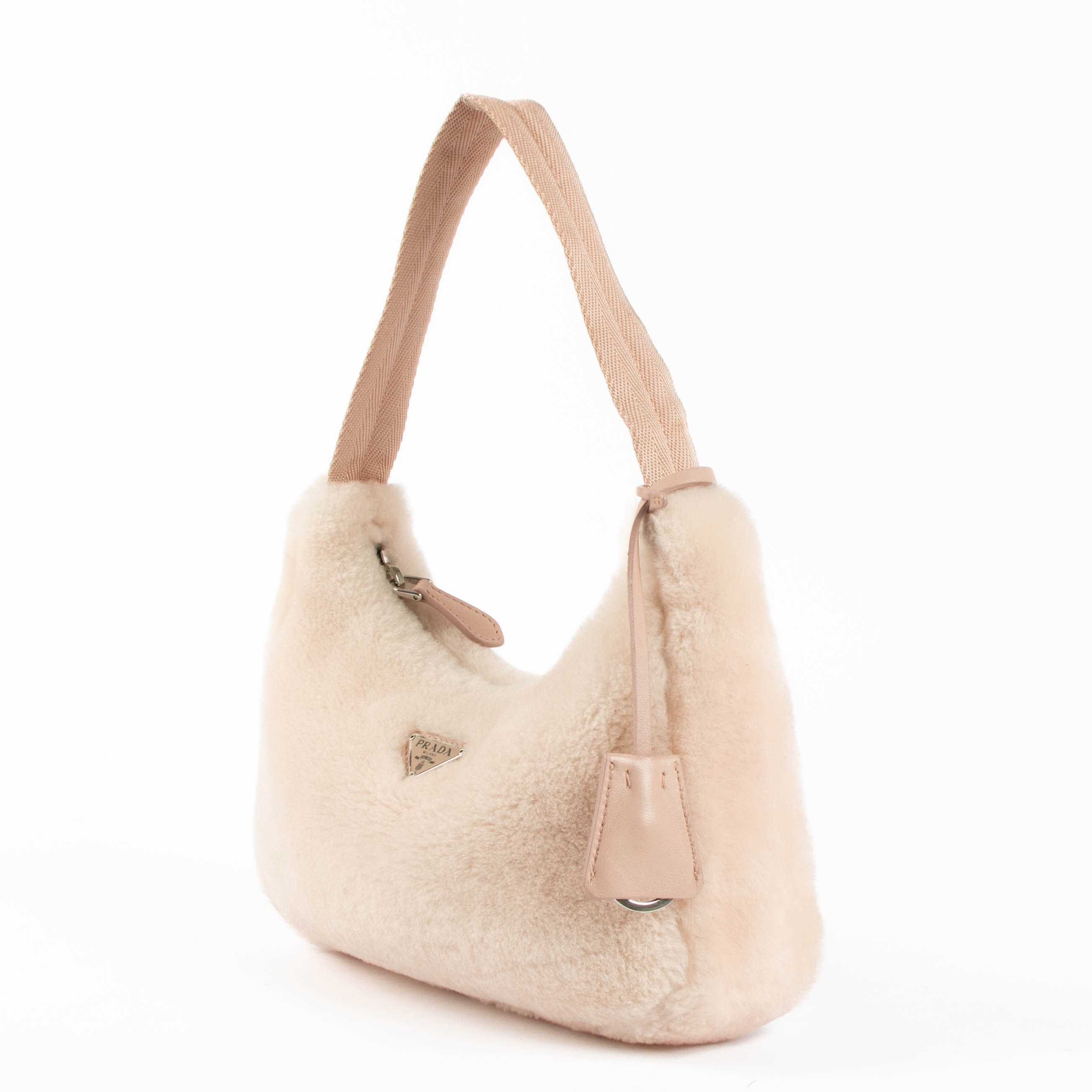 Prada Pink Re - Edition 2000 Shearling Bag