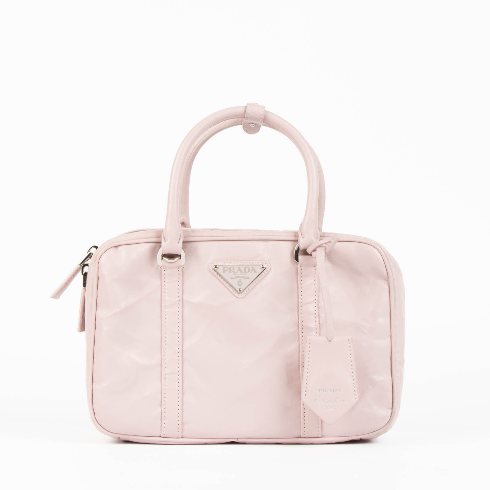 Prada Alabaster Pink Antique Nappa Re - Edition 2001 Small Bag
