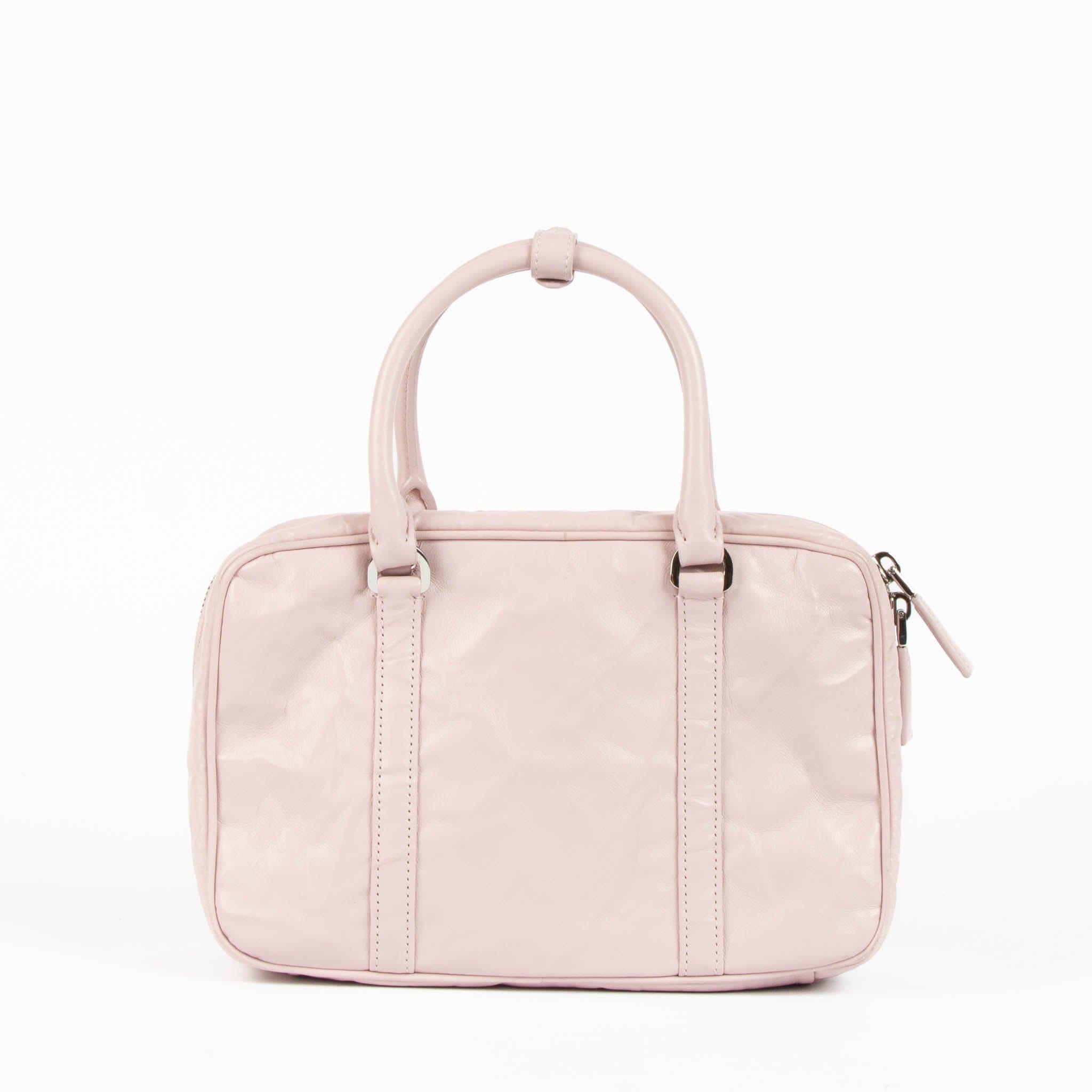 Prada Alabaster Pink Antique Nappa Re - Edition 2001 Small Bag