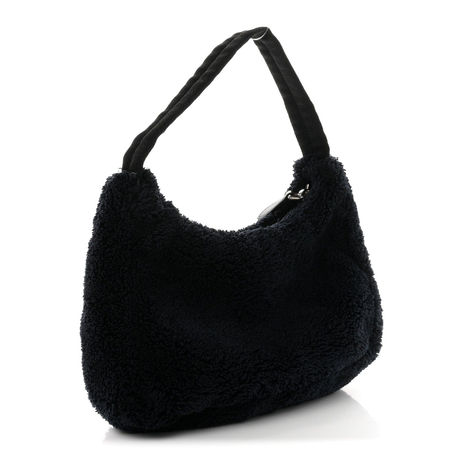 Prada Terry Cloth Mini Re - Edition 2000 Bag Black White Black White
