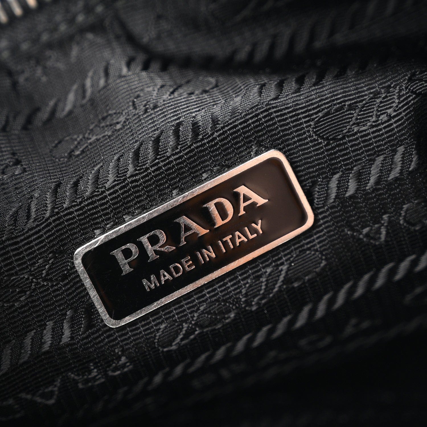 Prada Terry Cloth Mini Re - Edition 2000 Bag Black White Black White