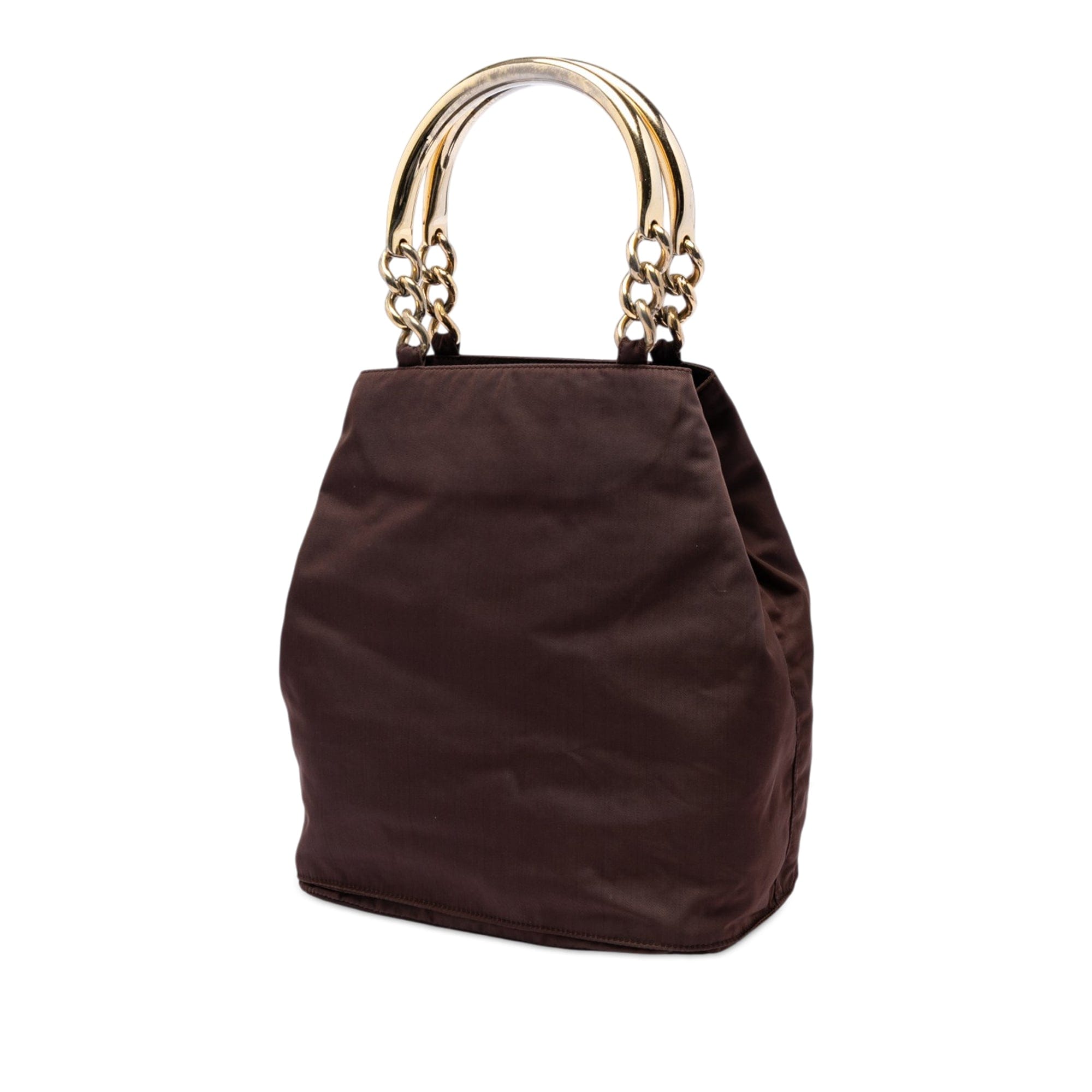 Prada Tessuto Metal Handle Bag