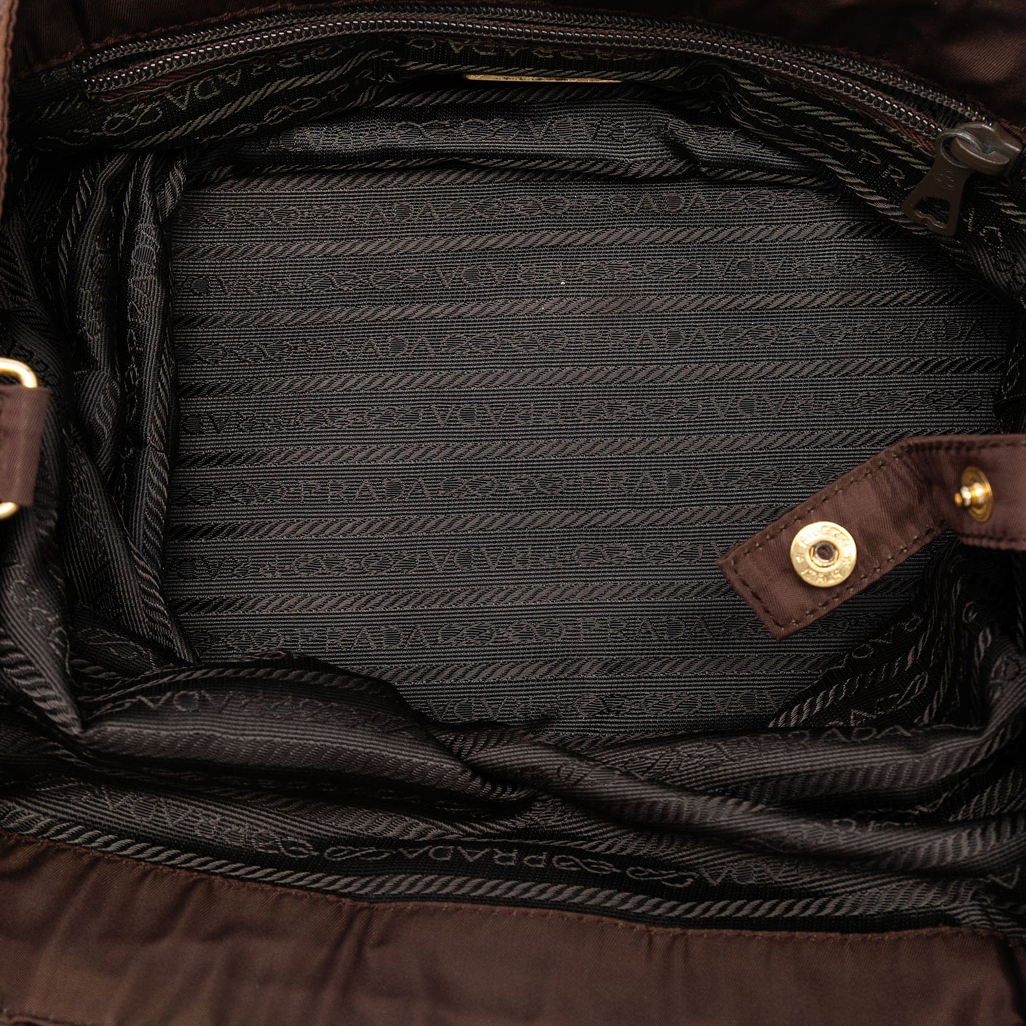 Prada Tessuto Metal Handle Bag