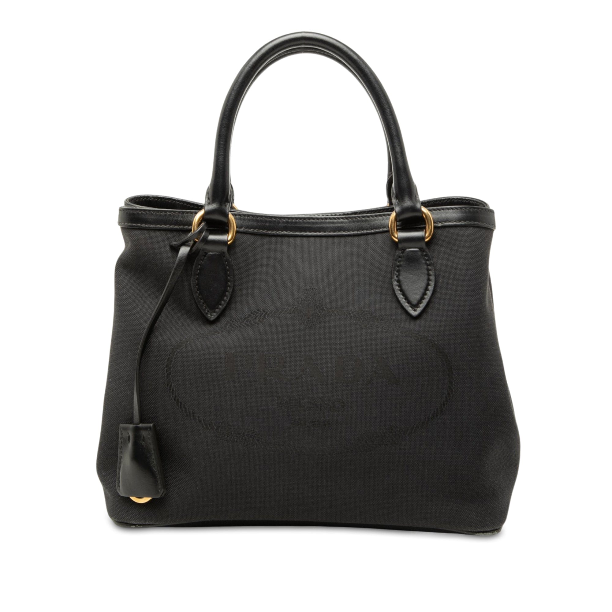 Prada Canvas Canapa Logo Satchel