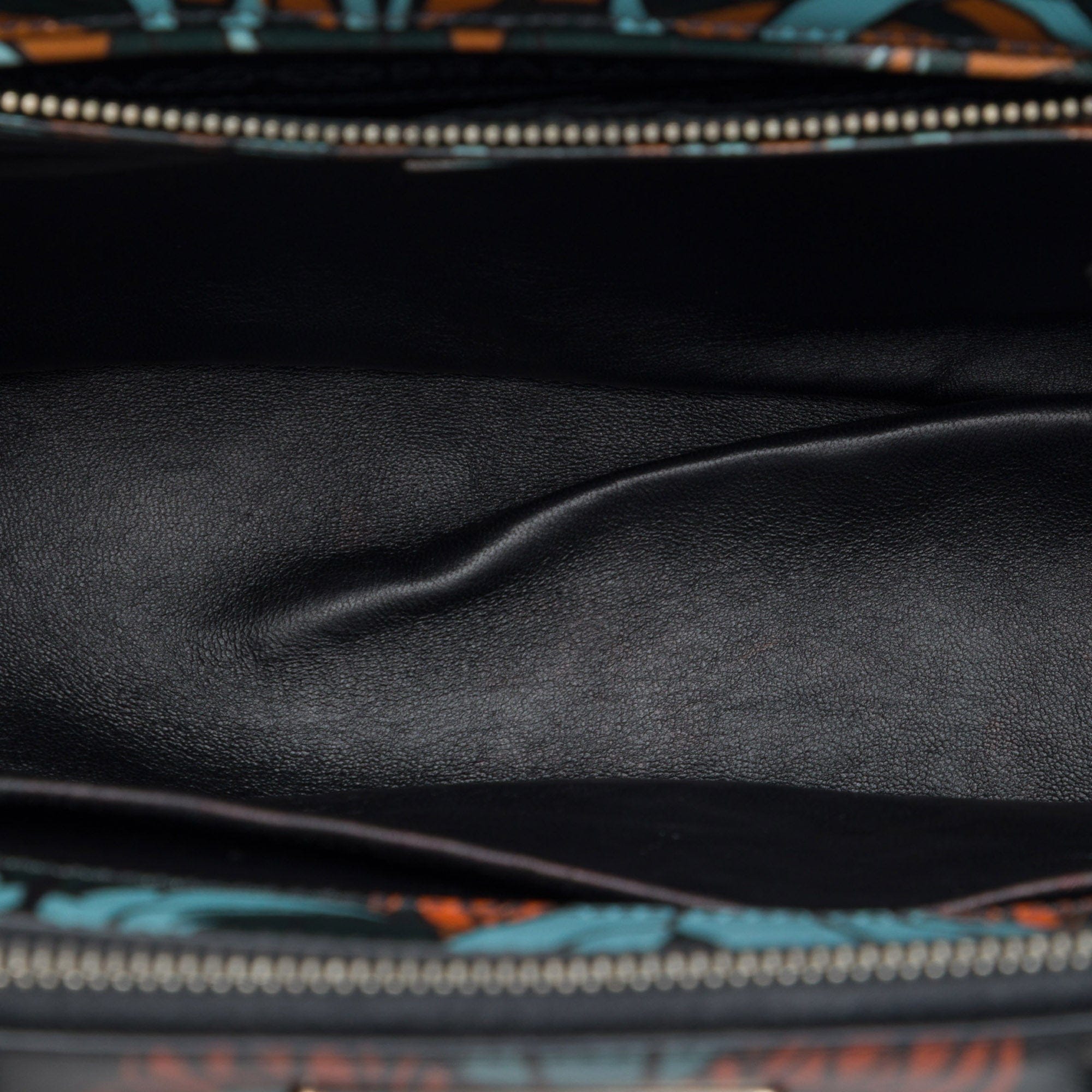 Prada Small Saffiano Lux Galleria Lily Print Double Zip Satchel
