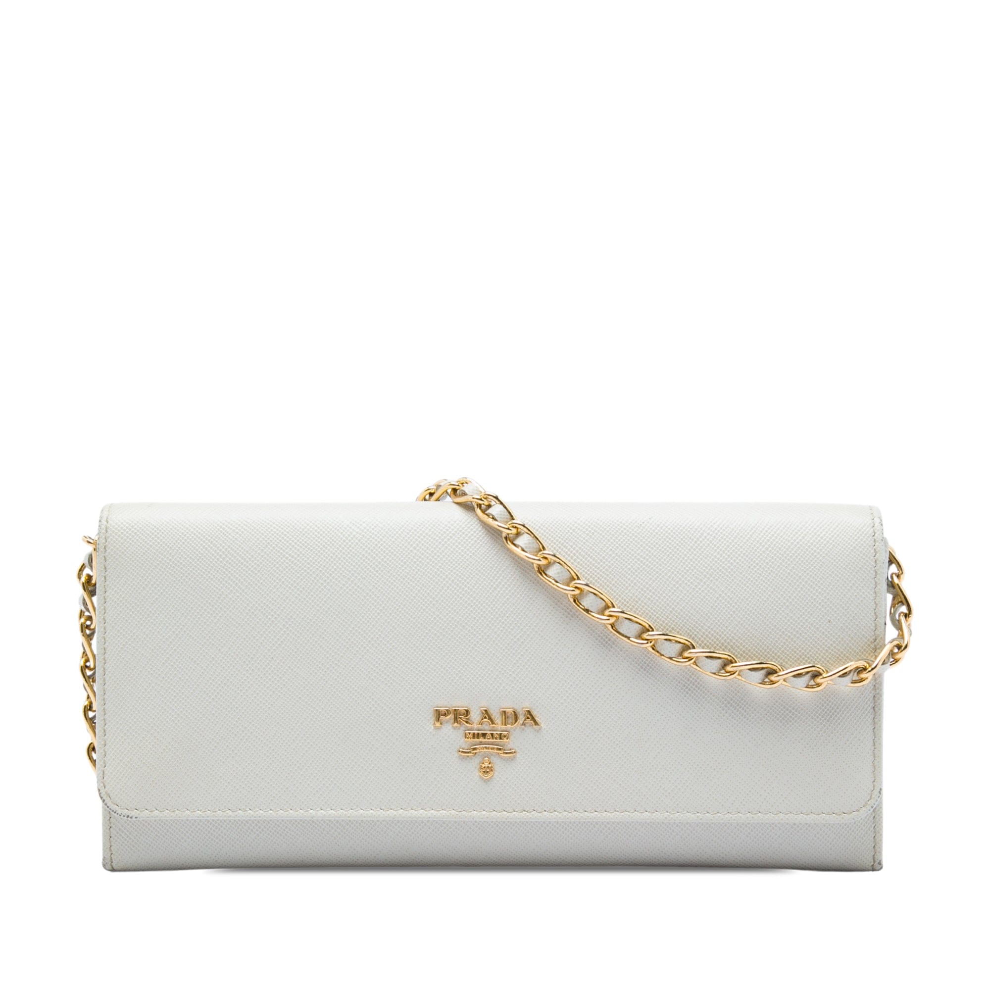 Prada Saffiano Lux Wallet On Chain