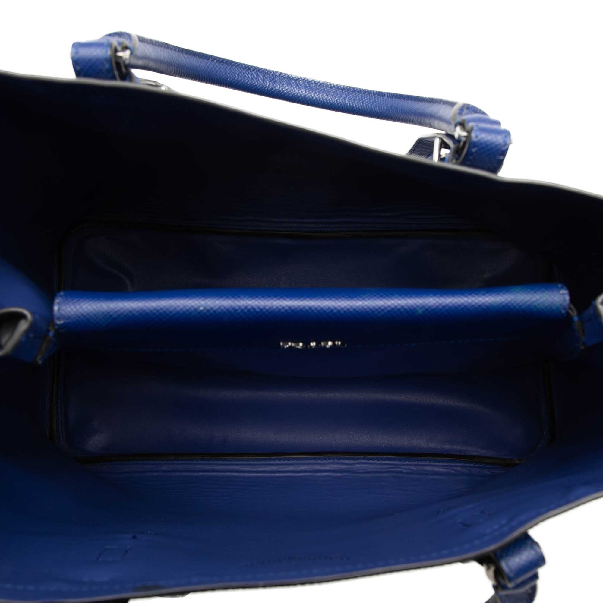 Prada Medium Saffiano Cuir Double Handle Satchel