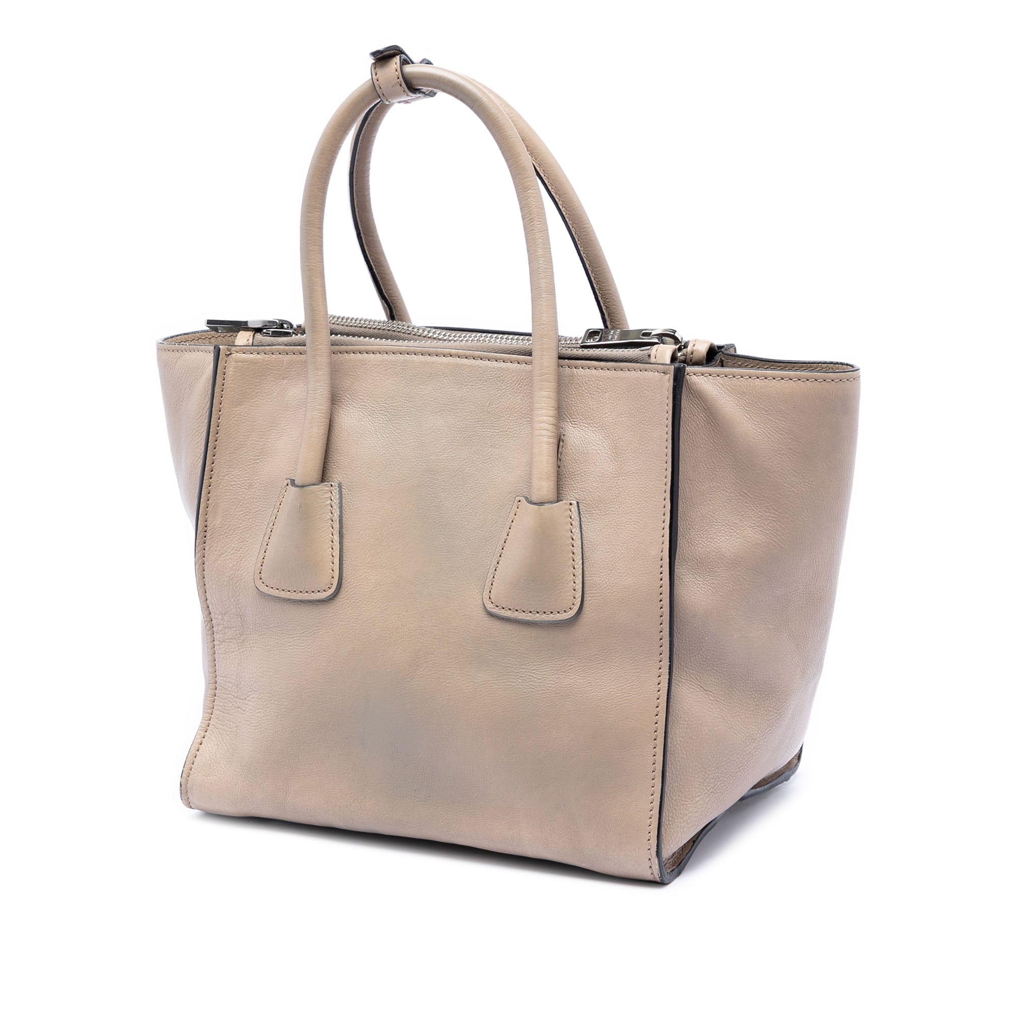 Prada Small Glace Calf Twin Pocket Satchel