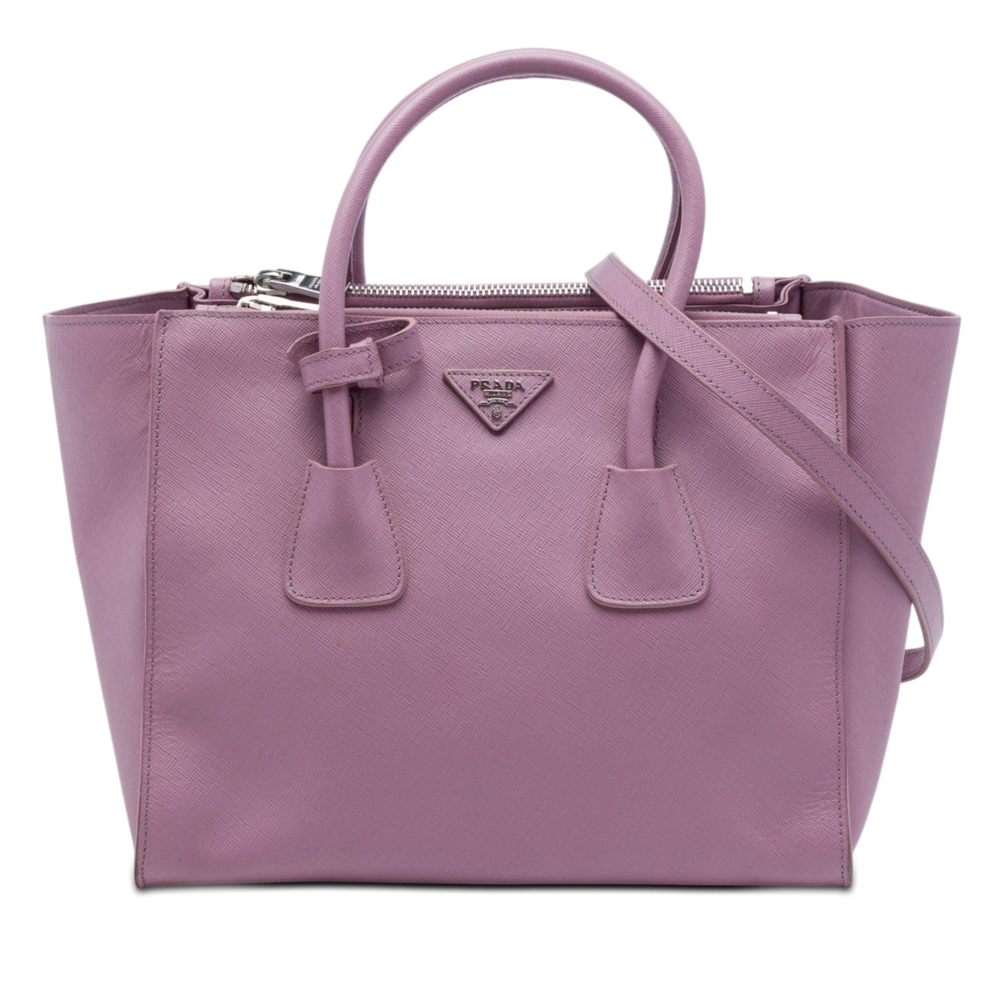 Prada Medium Saffiano Twin Pocket Satchel