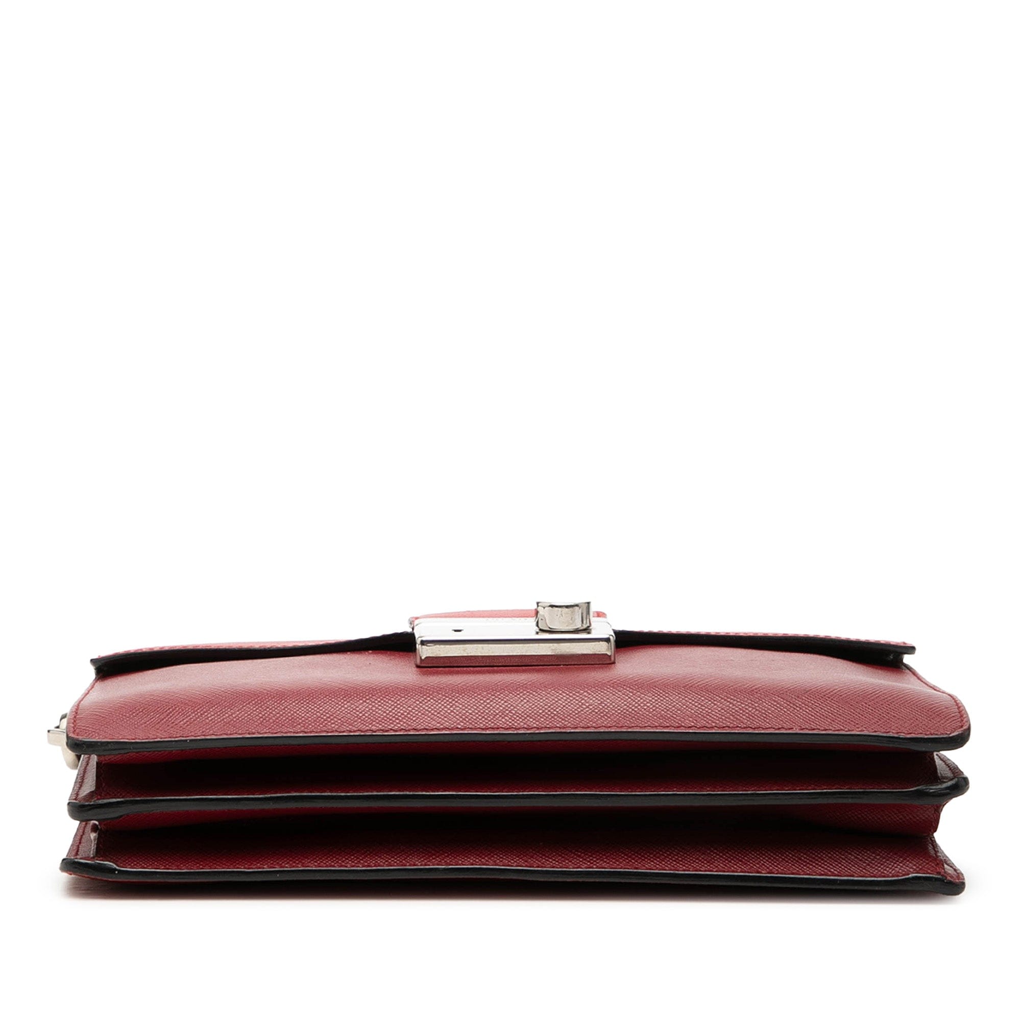 Prada Mini Saffiano Lux Sound Lock Satchel