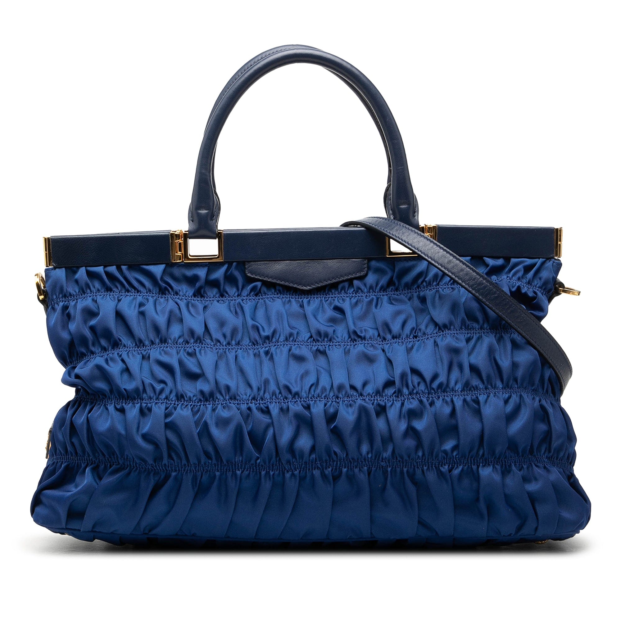 Prada Tessuto Gaufre Frame Satchel