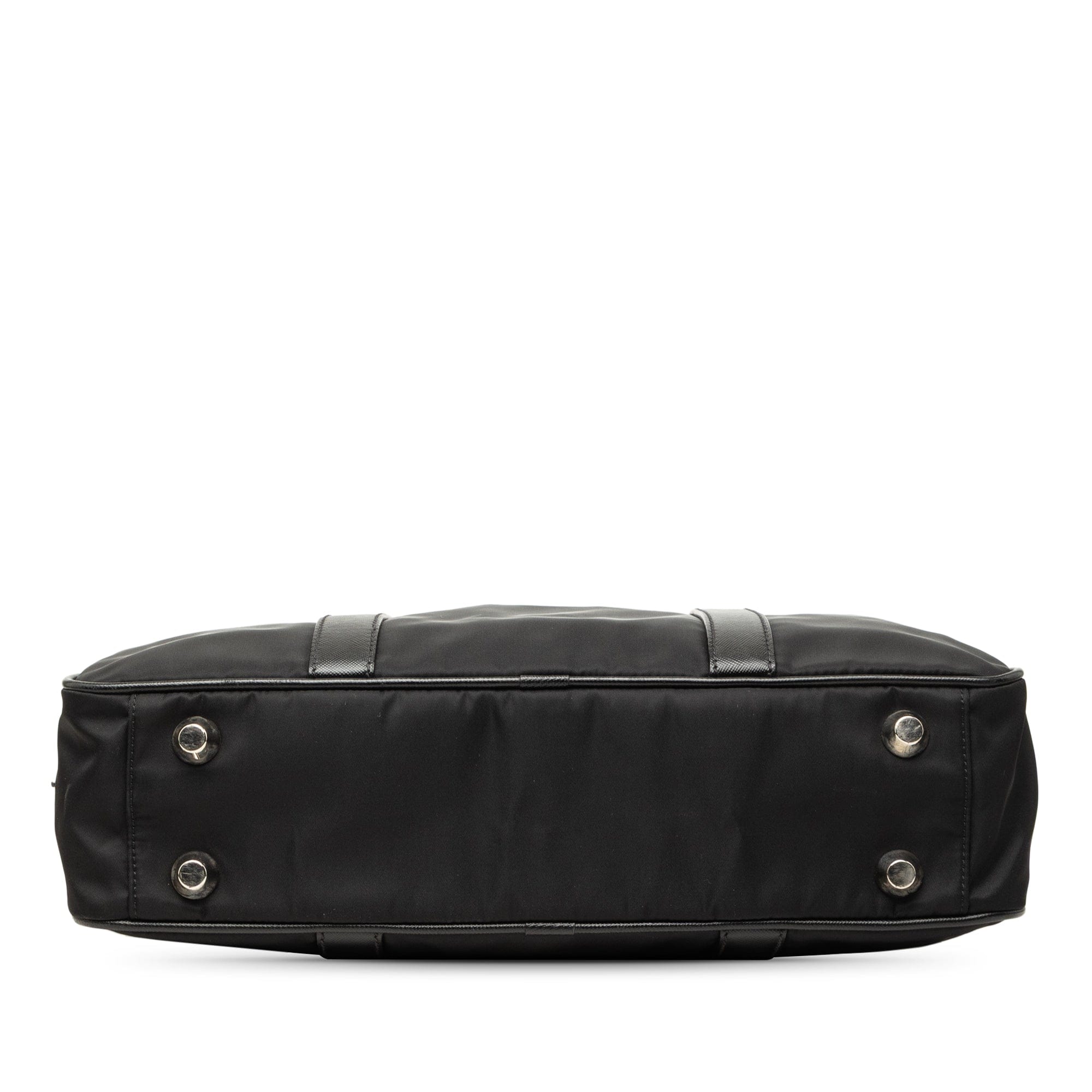 Prada Saffiano Trimmed Tessuto Business Bag