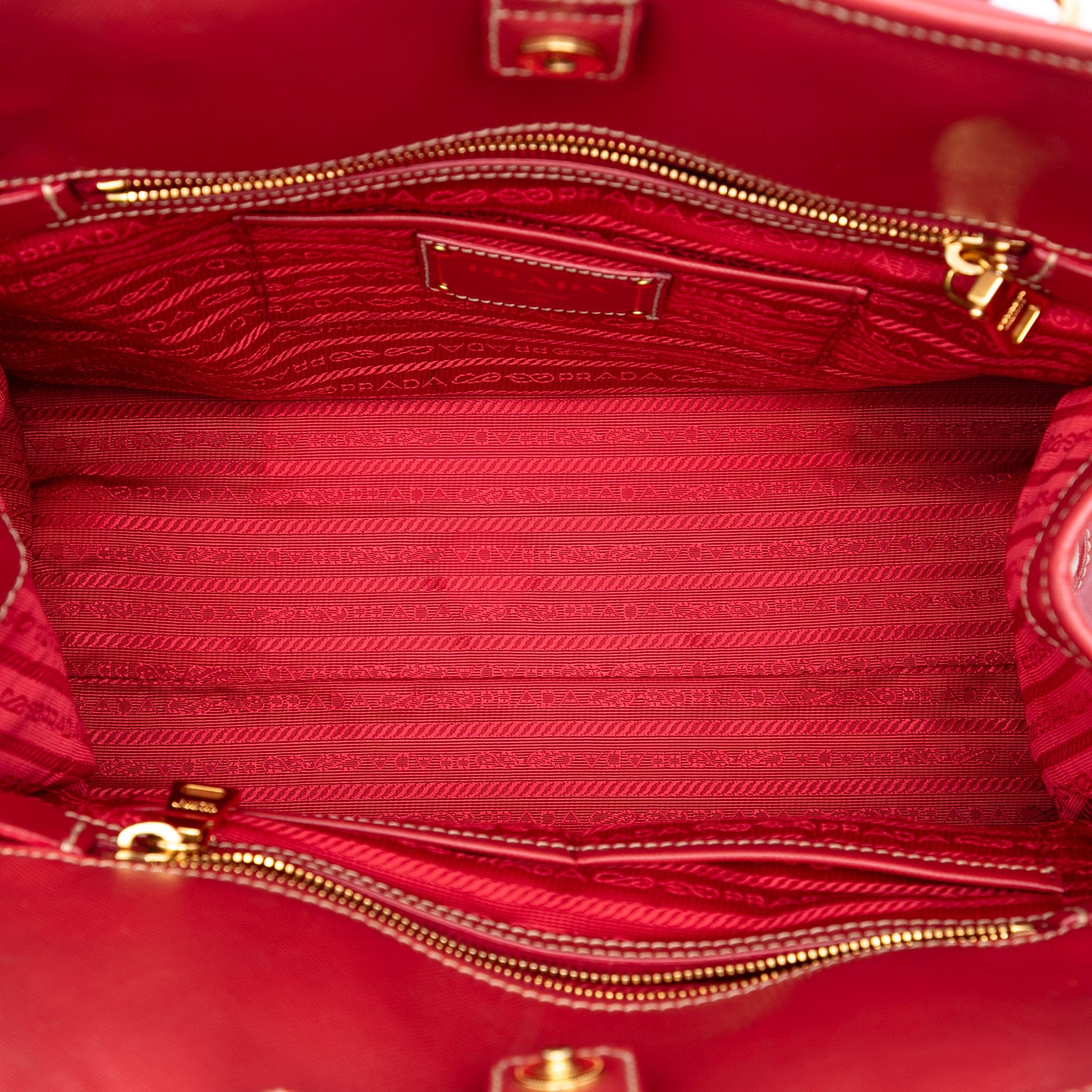 Prada Saffiano Trimmed Canvas Canapa Logo Satchel