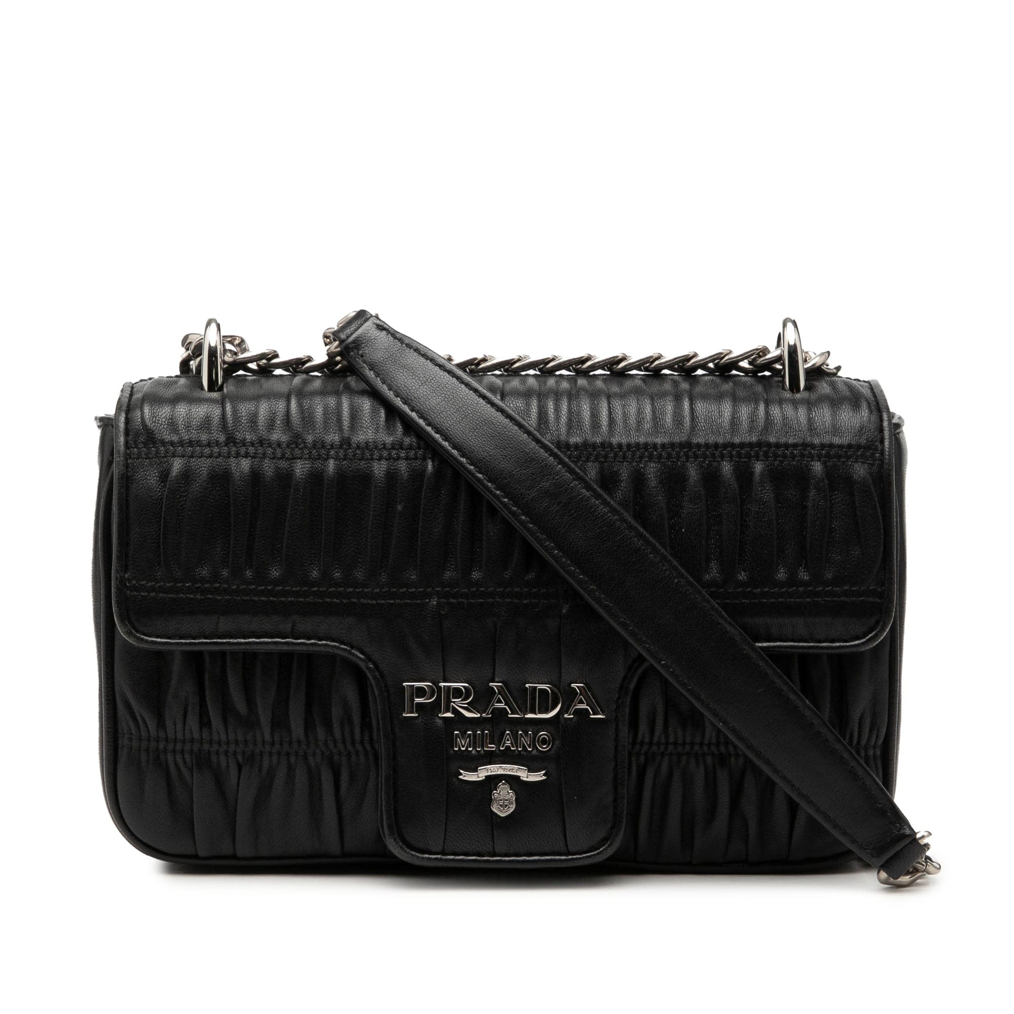 Prada Nappa Gaufre Chain Flap