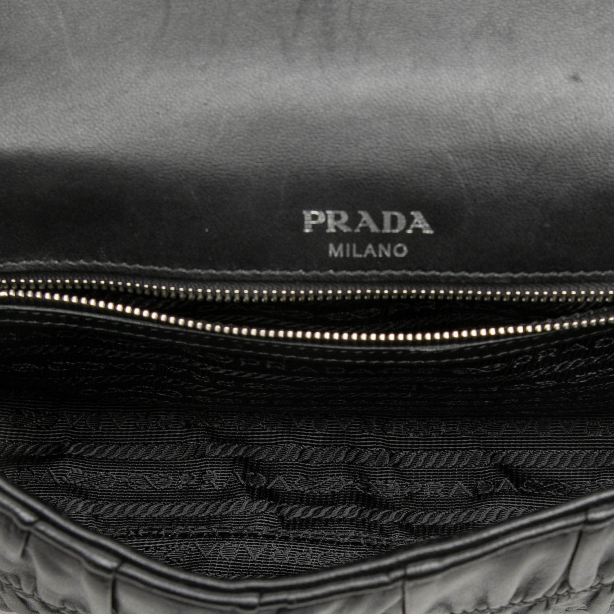 Prada Nappa Gaufre Chain Flap