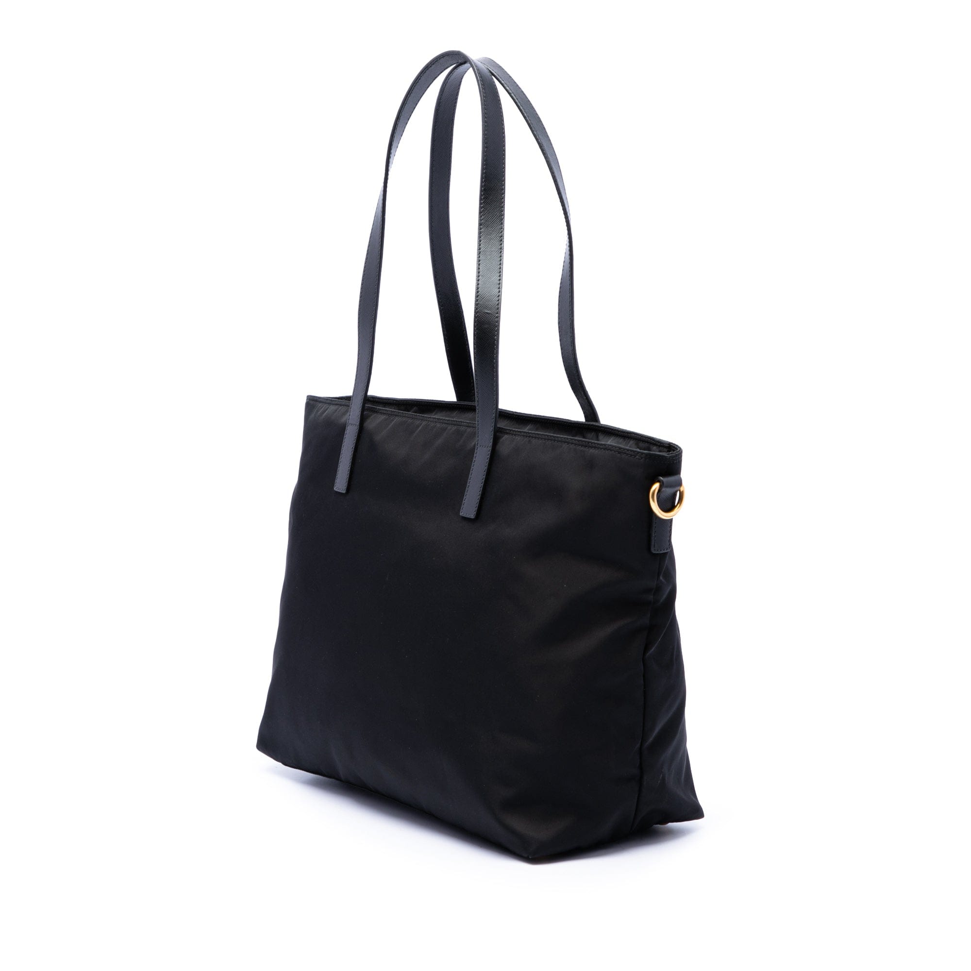 Prada Saffiano Trimmed Tessuto Satchel