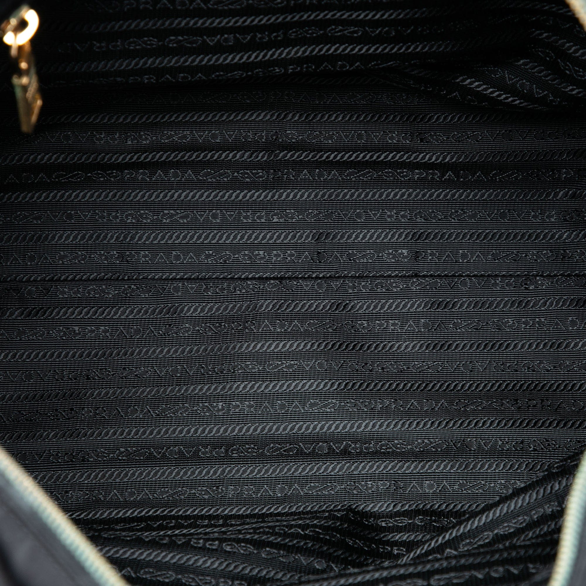 Prada Saffiano Trimmed Tessuto Satchel