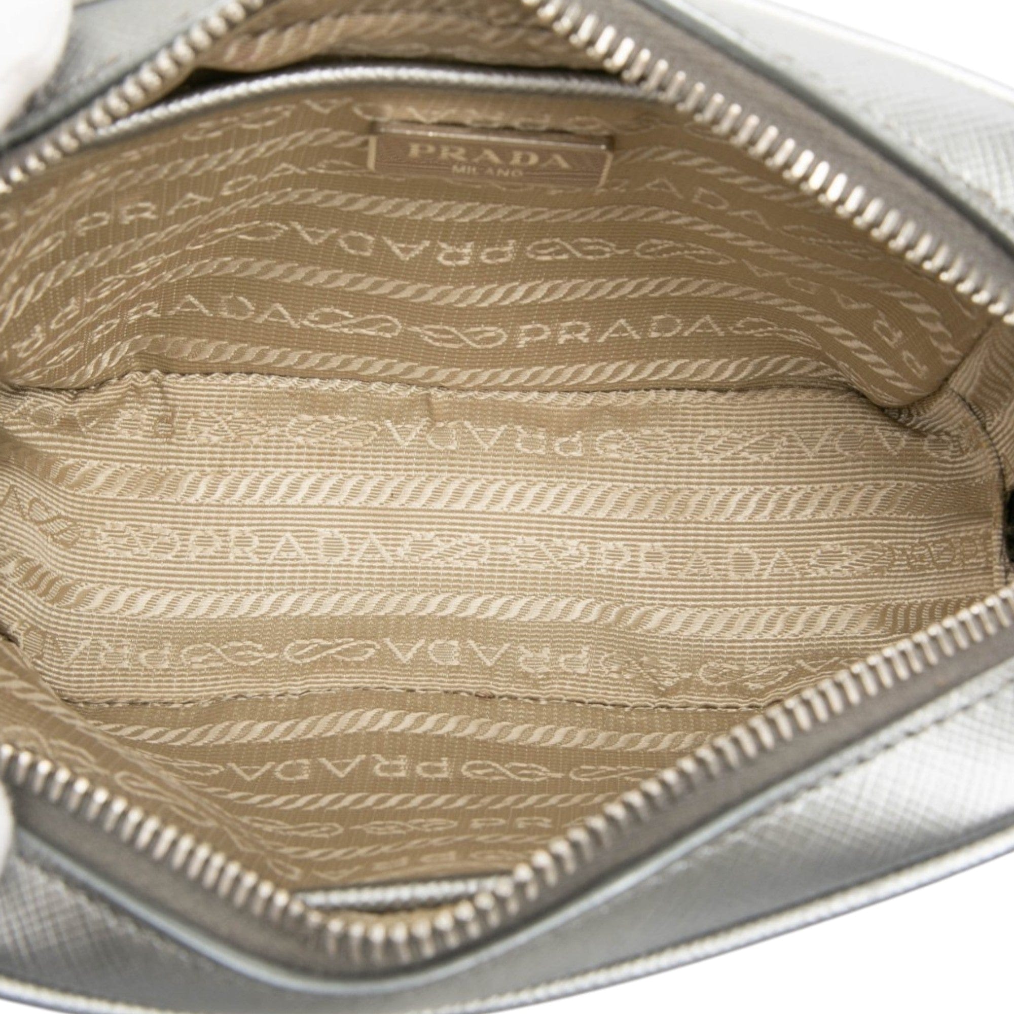 Prada Mini Metallic Saffiano Lux Camera Bag